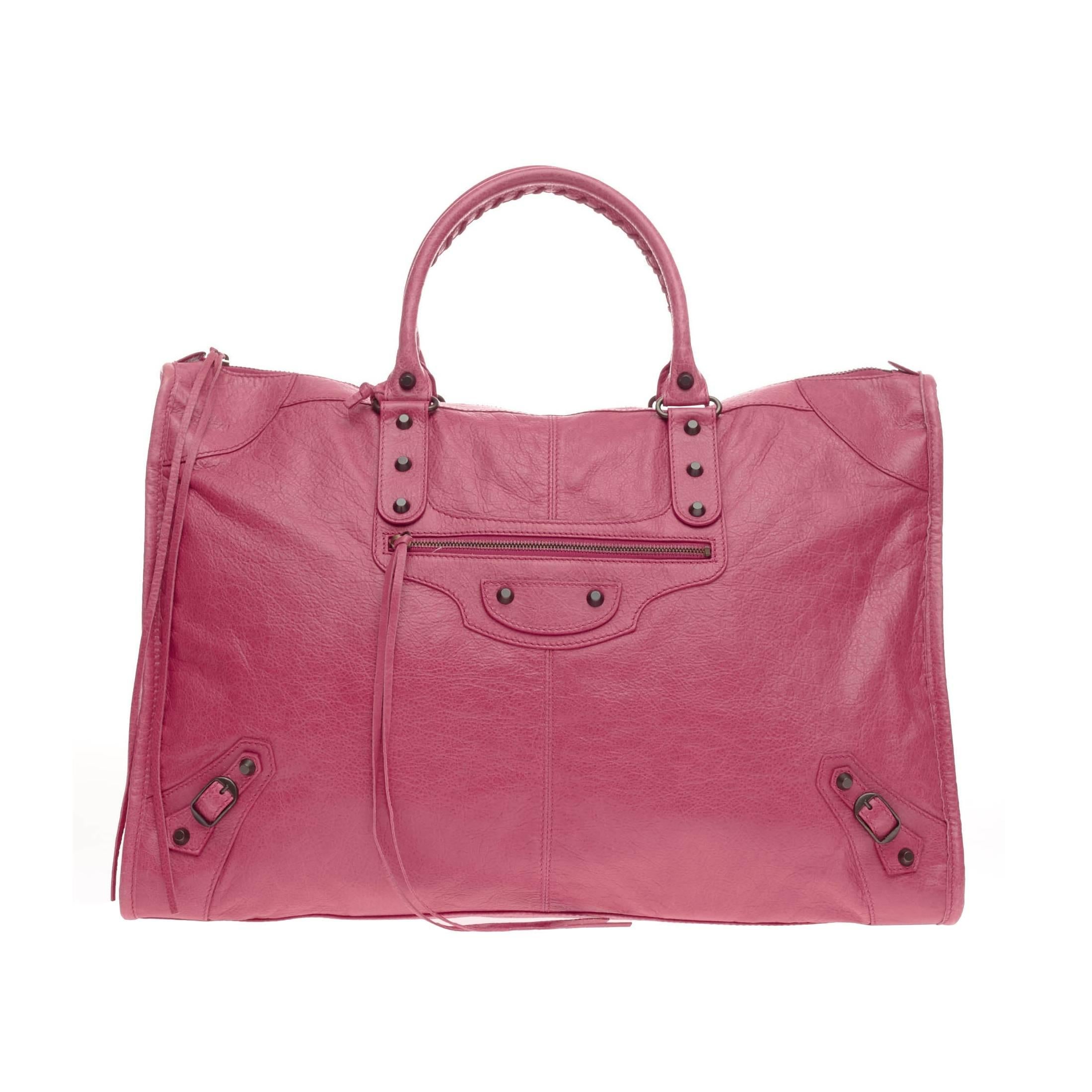 Balenciaga Weekender Classic Studs Leather