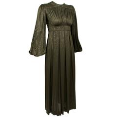 Vintage 1971 Jean Muir  Moire Jersey Draped Dress 