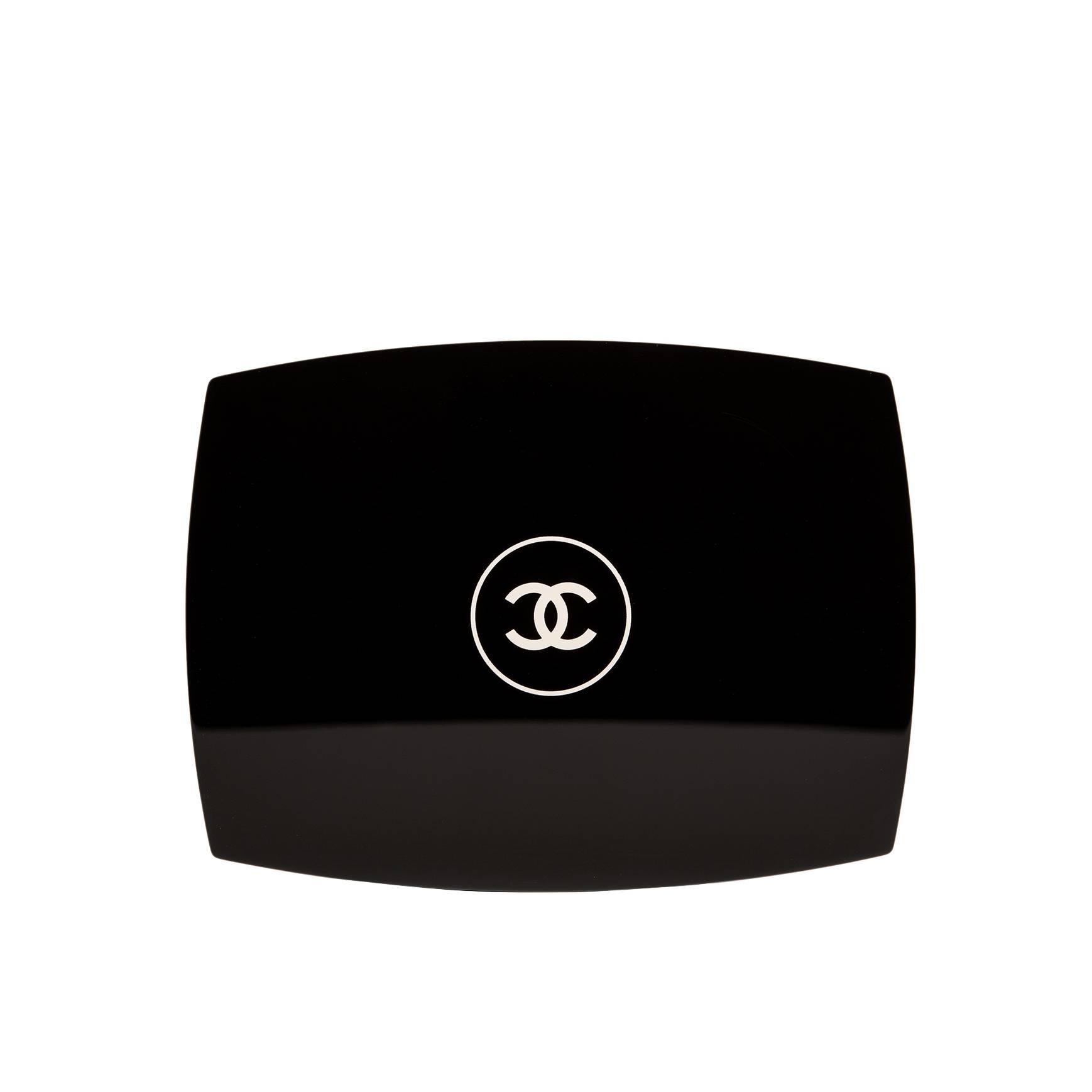 Chanel Limited Edition Black Compact Powder Minaudiere NEW For Sale