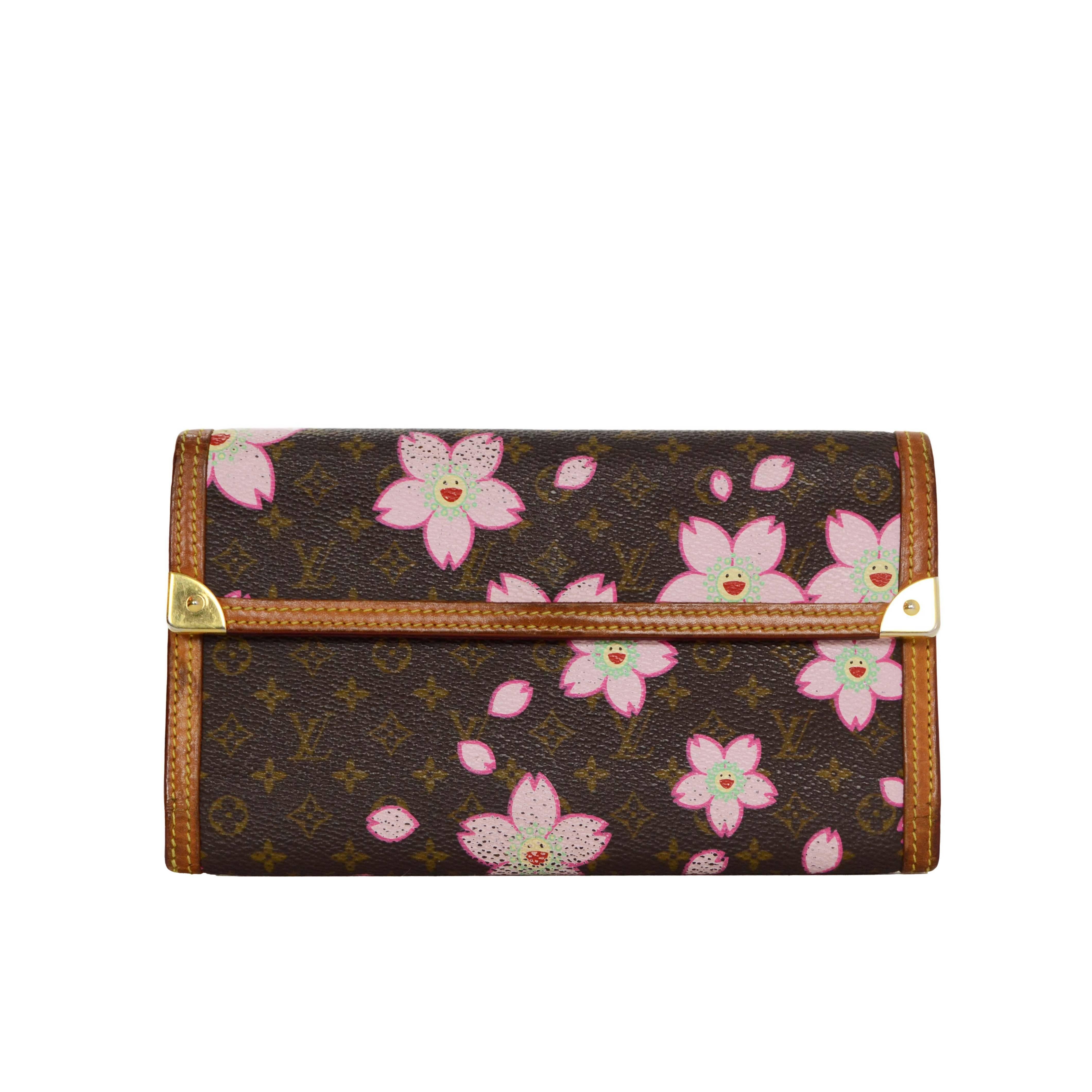 Louis Vuitton Monogram Cherry Blossom Long Wallet GHW
