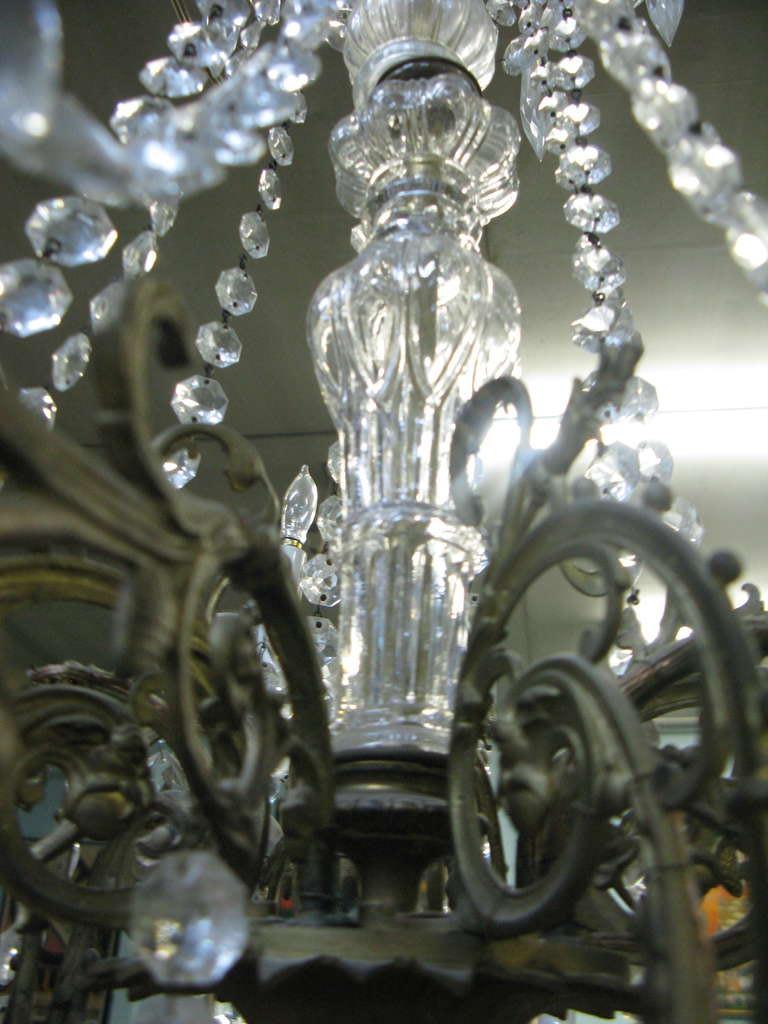 Lustrous 19th Century Ten-Light Large French Louis XV Multi-Crystal Chandelier In Good Condition For Sale In West Palm Beach, FL