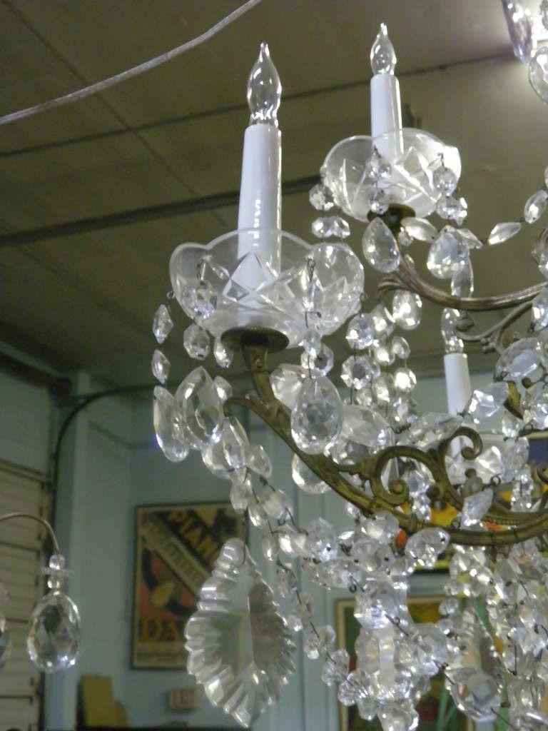 Lustrous 19th Century Ten-Light Large French Louis XV Multi-Crystal Chandelier For Sale 2