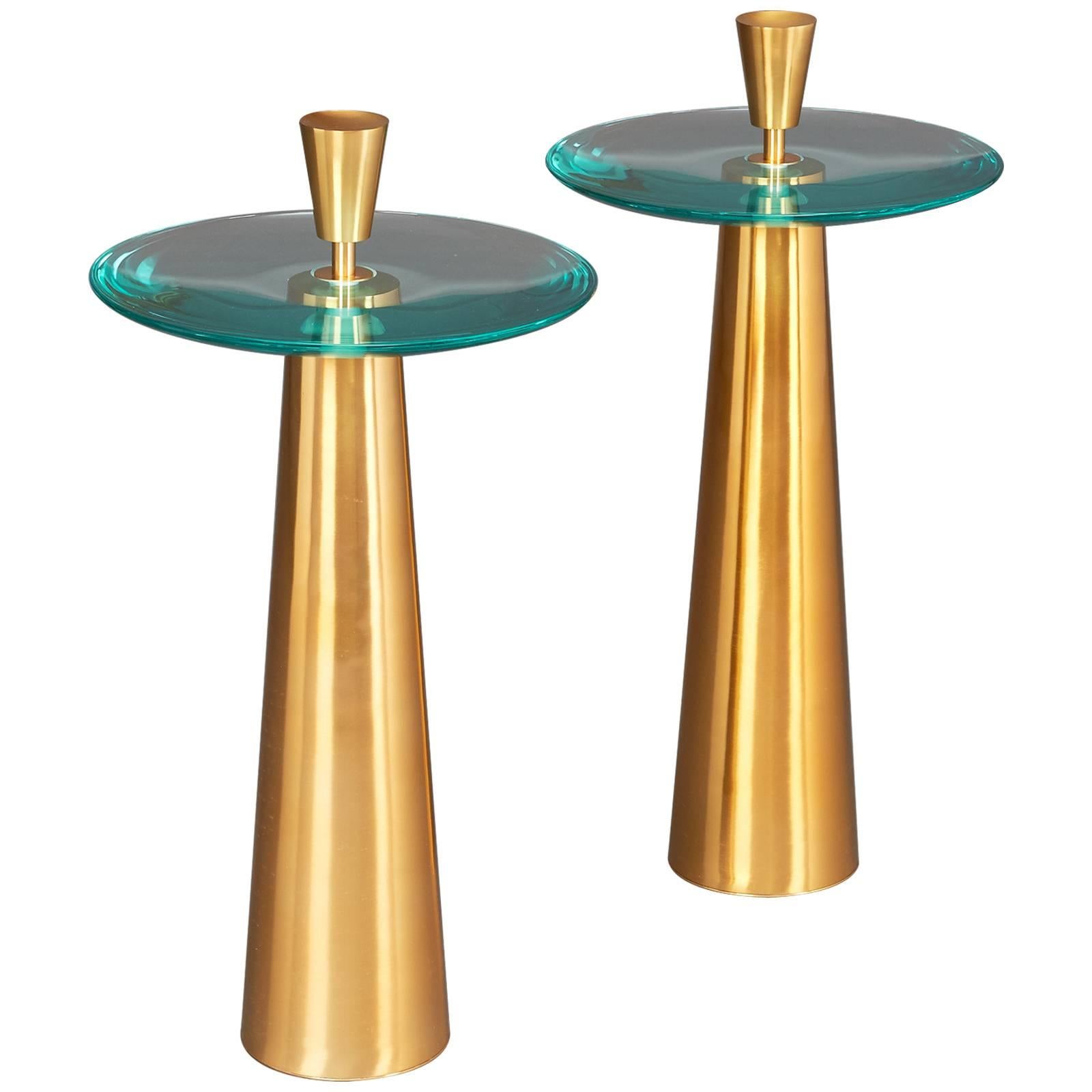 Limited Edition Pair of Roberto Rida Side Tables For Sale