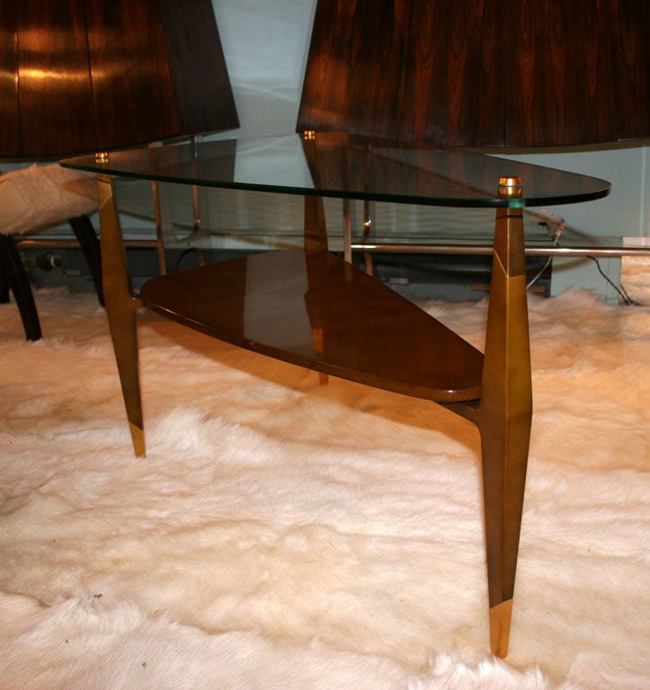 French Raphael Triangular Coffee Table For Sale