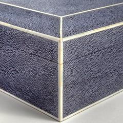 Blue Shagreen Jewelry Box