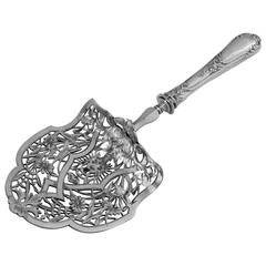 Soufflot Fabulous French Sterling Silver Asparagus/Pastry/Toast Server Rococo