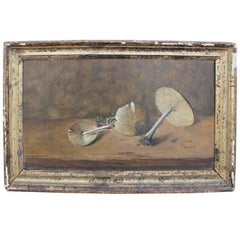 Early Stunning Mushroom Still Life in Gilt Frame