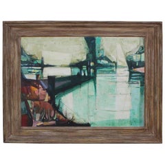 Geometric Early Abstract Landscape Painting 