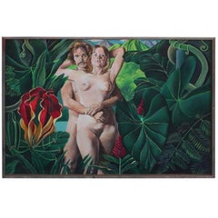 Adam and Eve Themed Surrealist, Figurative Nudes