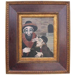 "The Beggar and Rich Man", Contemporary Portrait of Two Figures in Istanbul