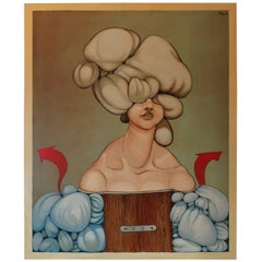 Vintage Surreal Woman with Pouffe Hairstyle