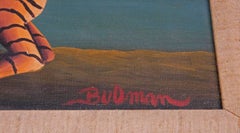 "Chase a Courre" Surreal Painting, 1976