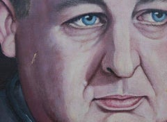 Wonderful Portrait of a Doctor Smoking a Cigar Painting