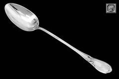 Canaux French All Sterling Silver Soup Ladle and Serving Spoon Rococo