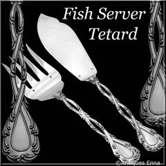 Odiot Tetard French All Sterling Silver Fish Servers Two-Piece Trianon Pattern