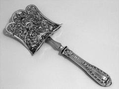 Soufflot Fabulous French Sterling Silver Asparagus/Pastry Server Mascarons