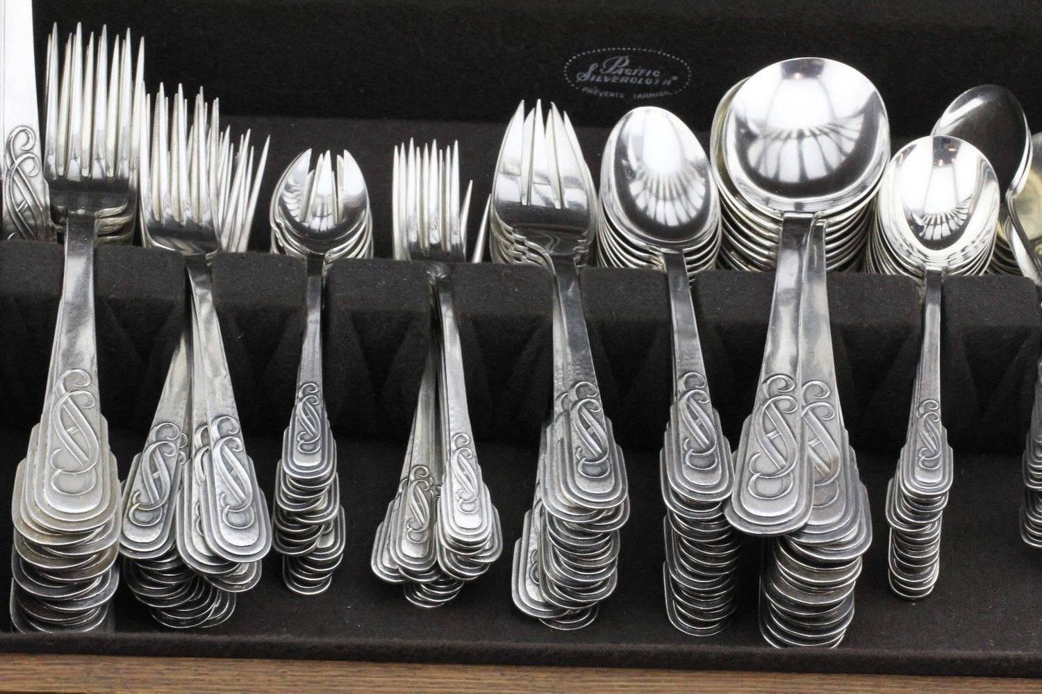 art deco silverware
