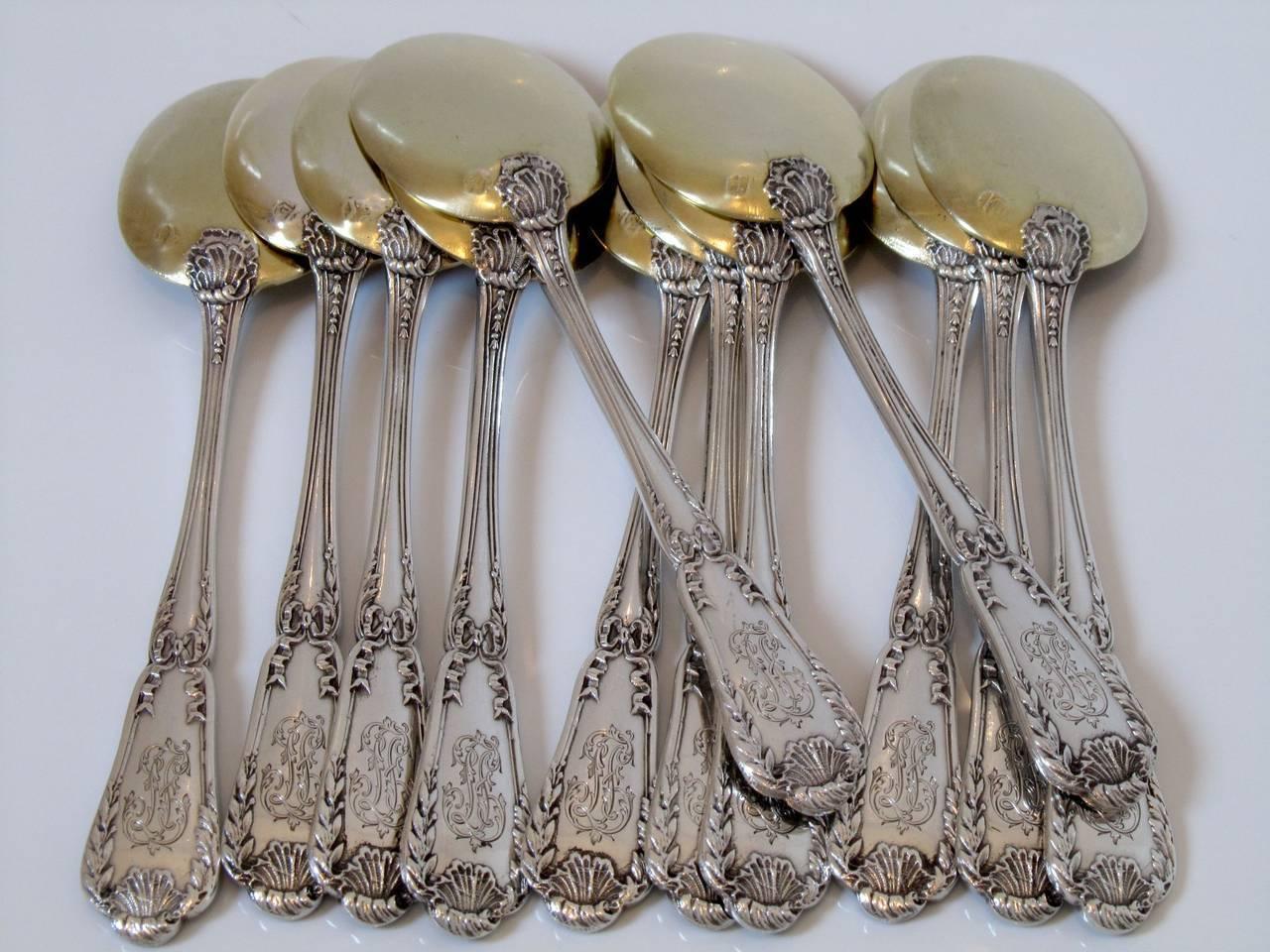silver ice cream spoons