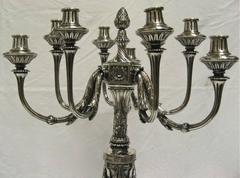 Magnificent and Impressive, Large Pair of Antique Silver Candelabra
