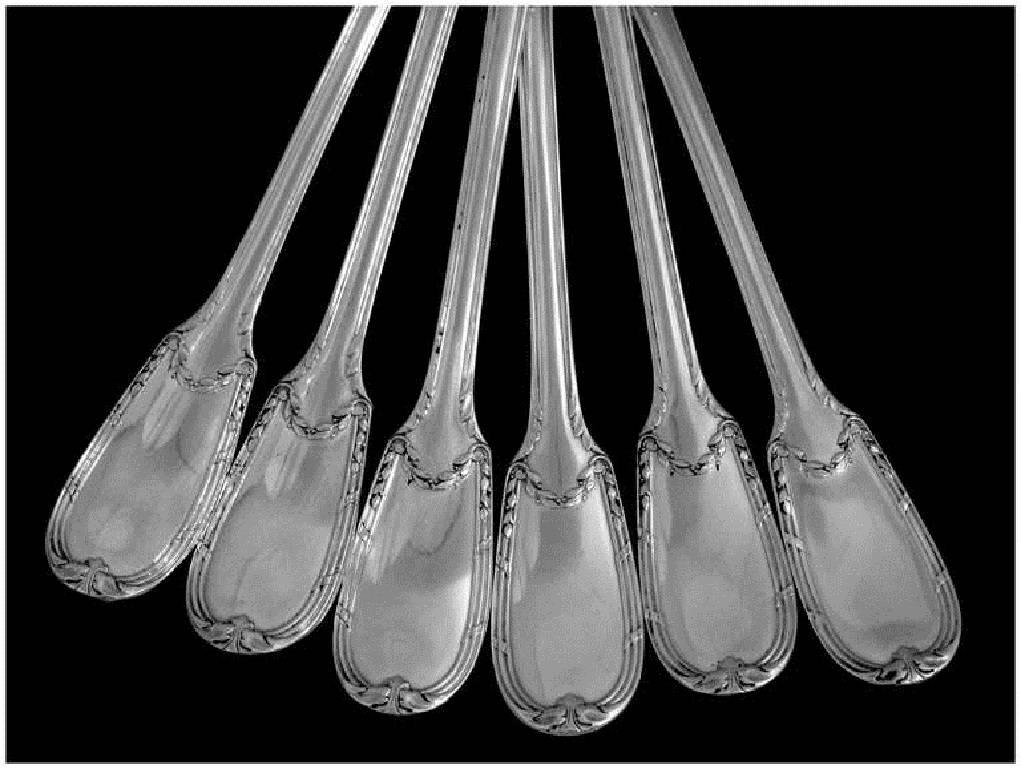 Christofle Rare French Sterling Silver Fish Flatware Set 12 Pieces neoclassical 1