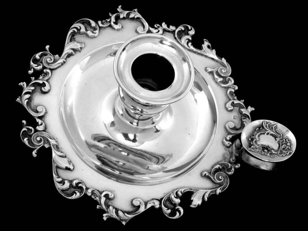 Gorgeous French All Sterling Silver Candleholder Rococo 2