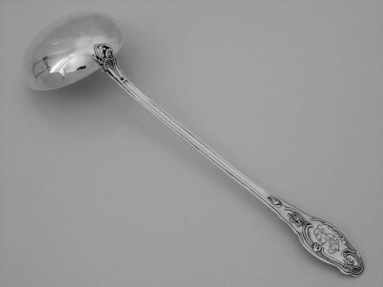 Lapparra Top Quality French Sterling Silver Soup Ladle Poppies Art ...