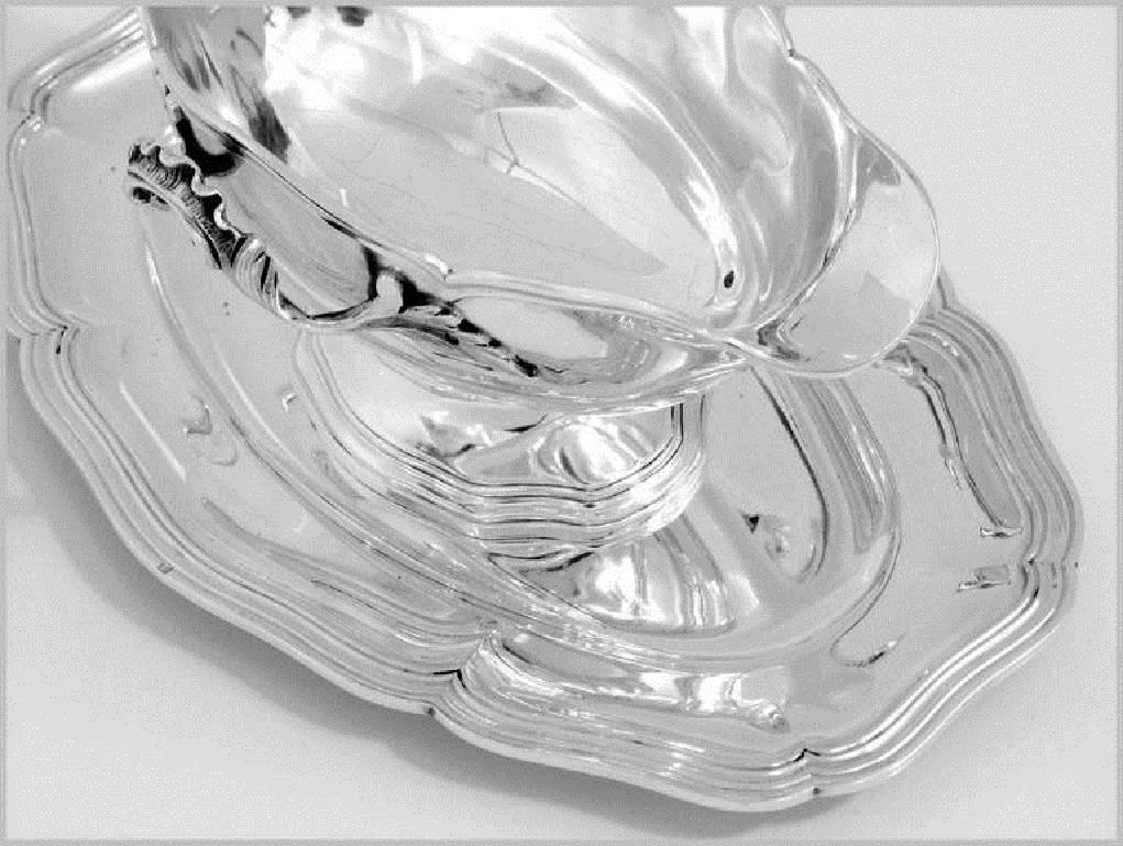 Puiforcat Exceptional French All Sterling Silver Gravy/Sauce Boat For Sale 3