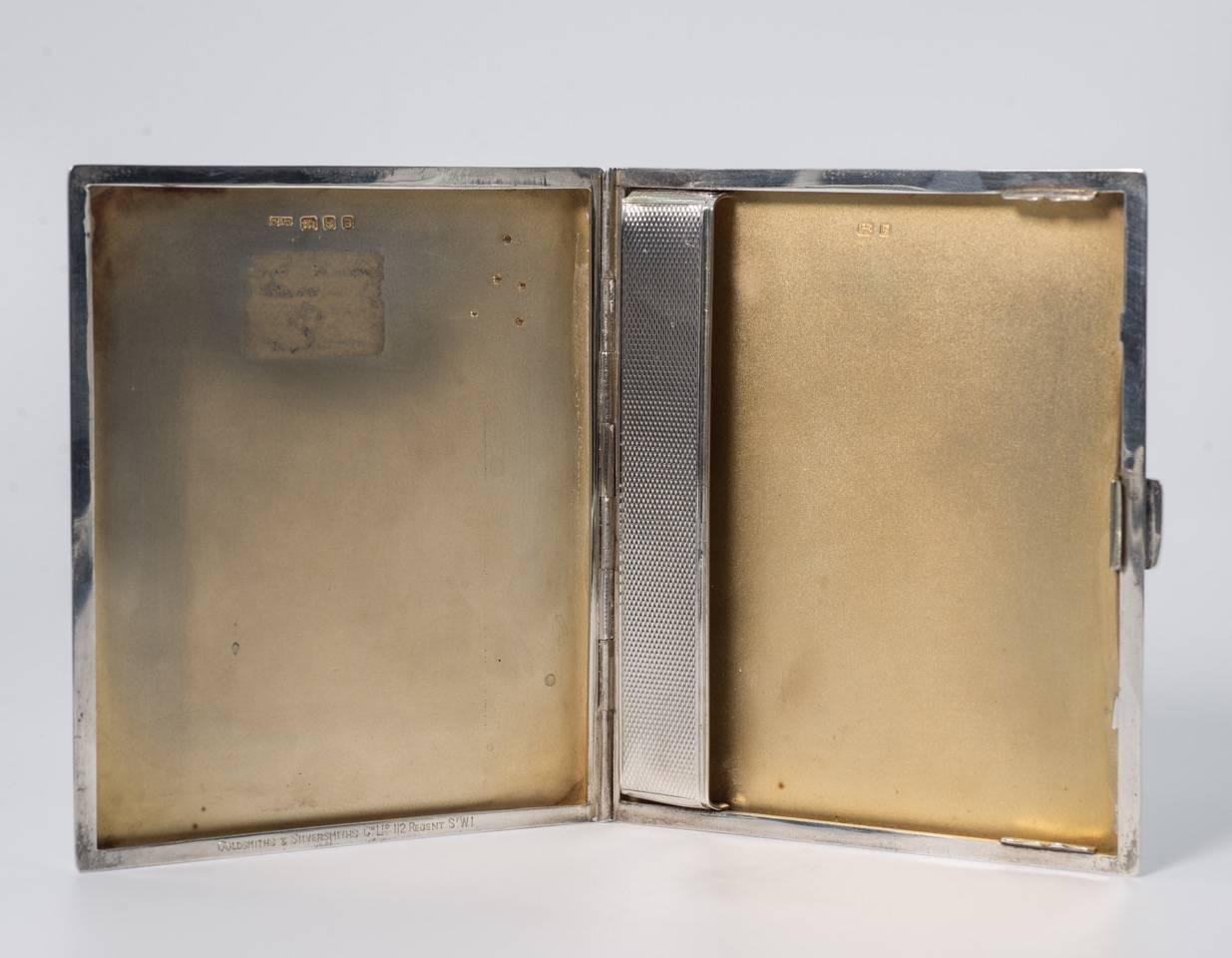 King George VI Coronation King's Monogram Silver Barley Pattern Presentation Box made by The Goldsmiths and Silversmiths Company Regent Street London to order by the Royal Household to be presented as a gift to VIPs attending the King on the