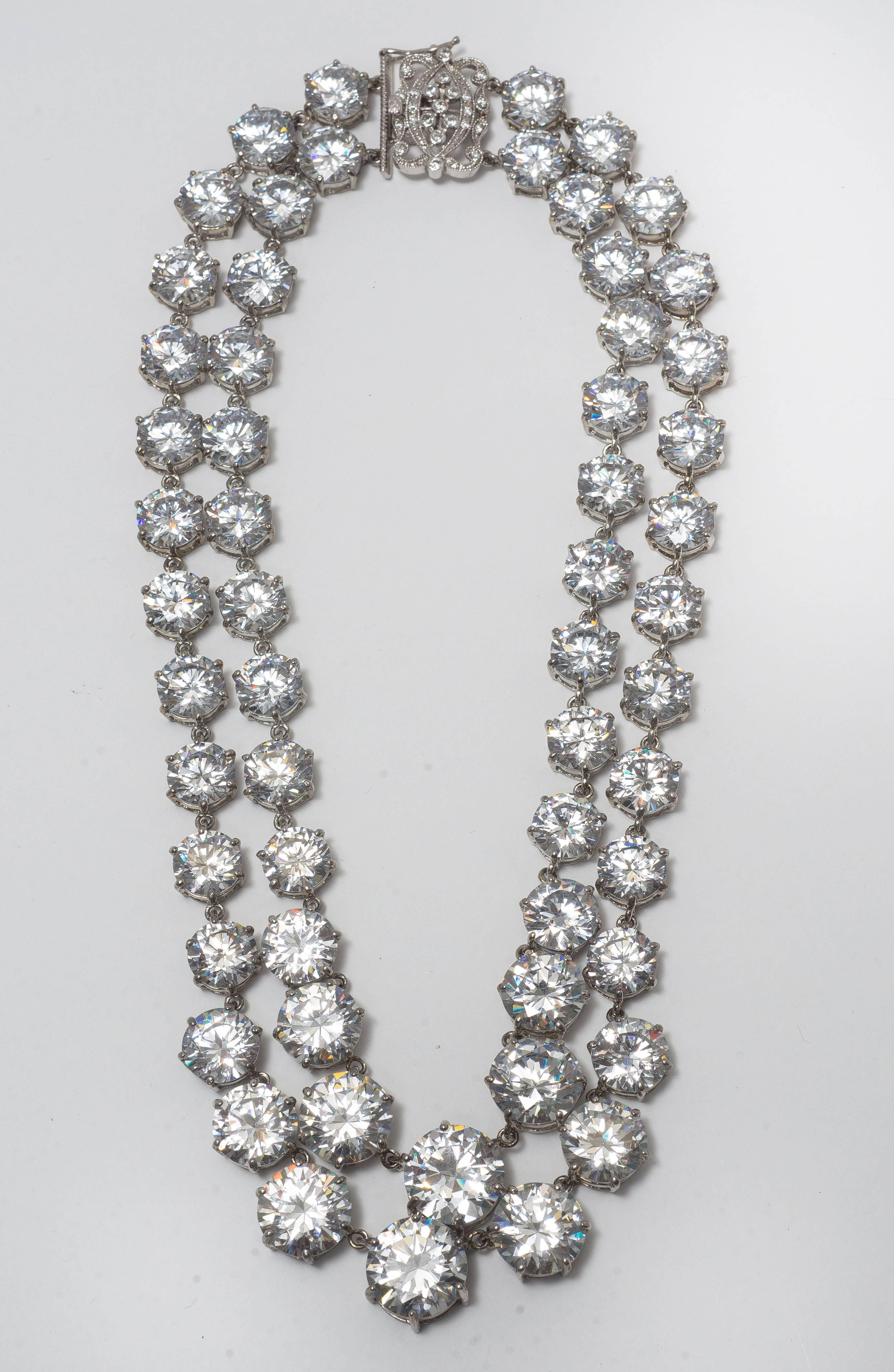 fake diamond choker necklace