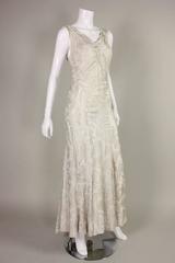 Bias Cut Lame Gown, 1930s