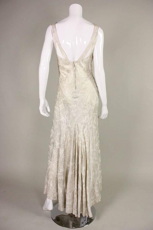 Bias Cut Lame Gown, 1930s For Sale at 1stDibs