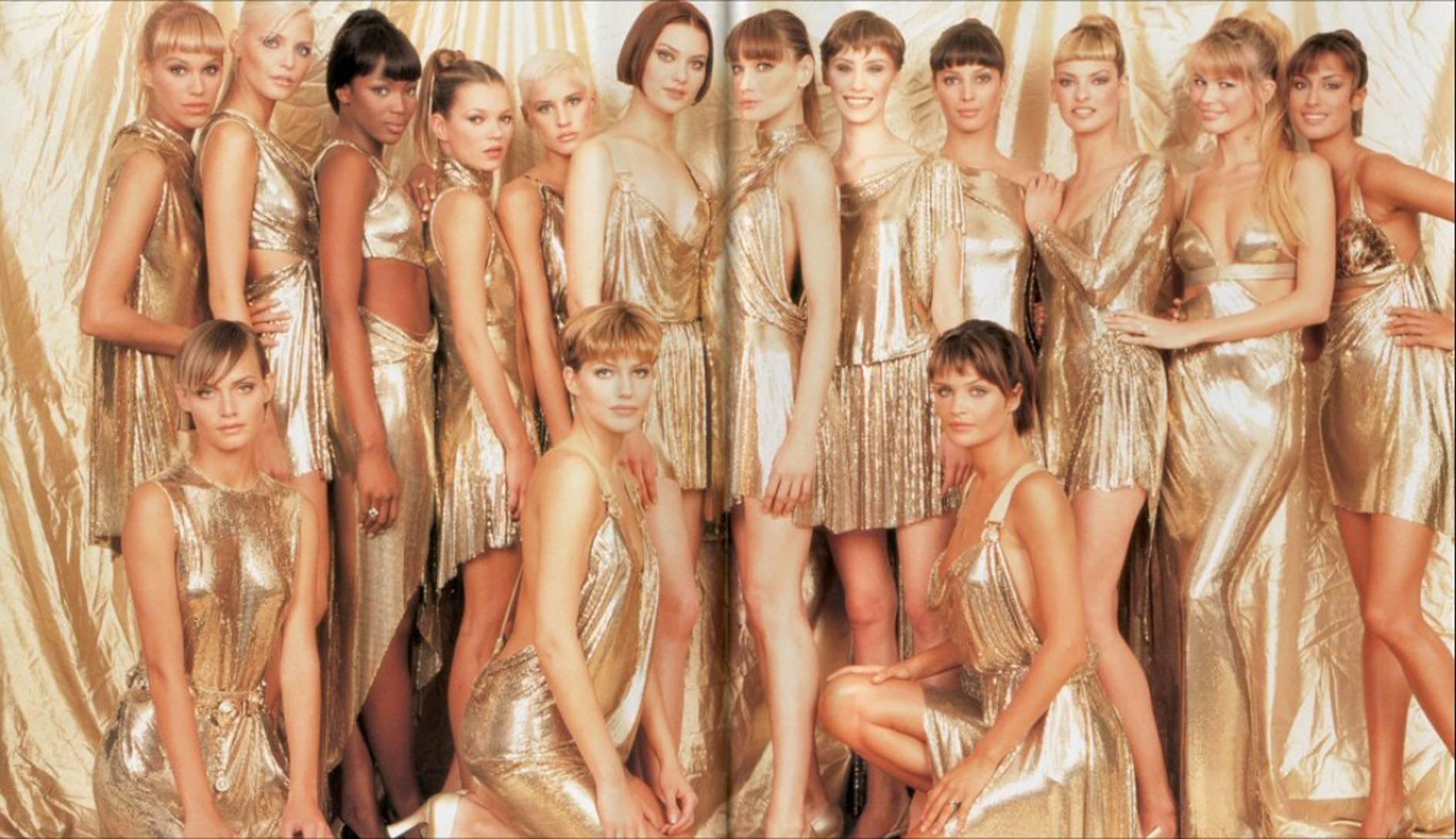 Women's 1994 Gianni Versace Haute Couture Stunning Evening Metallic Dress  For Sale