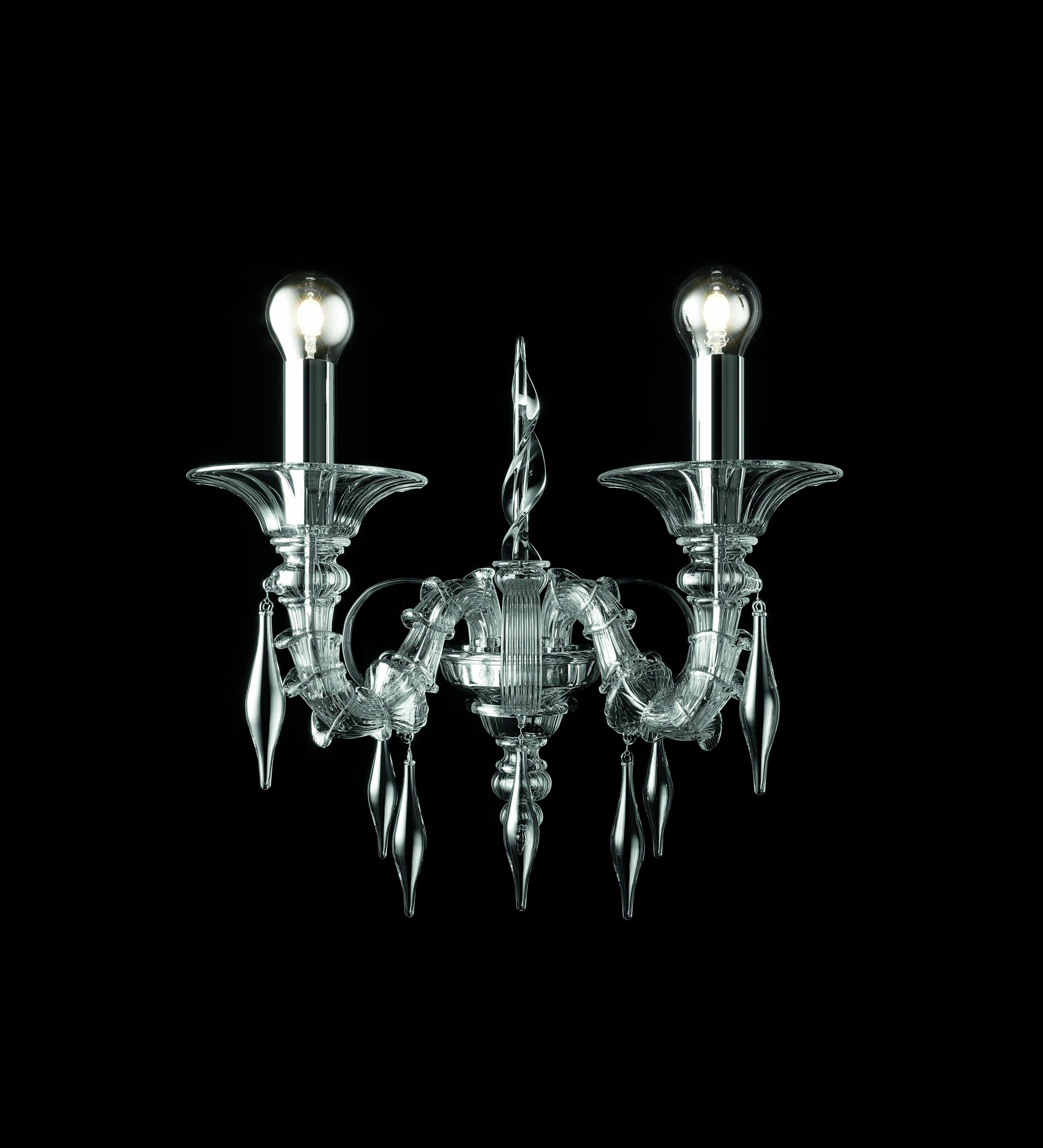 Clear (Crystal_CC) San Giorgio 5558 02 Wall Sconce in Glass, by Barovier&Toso 2