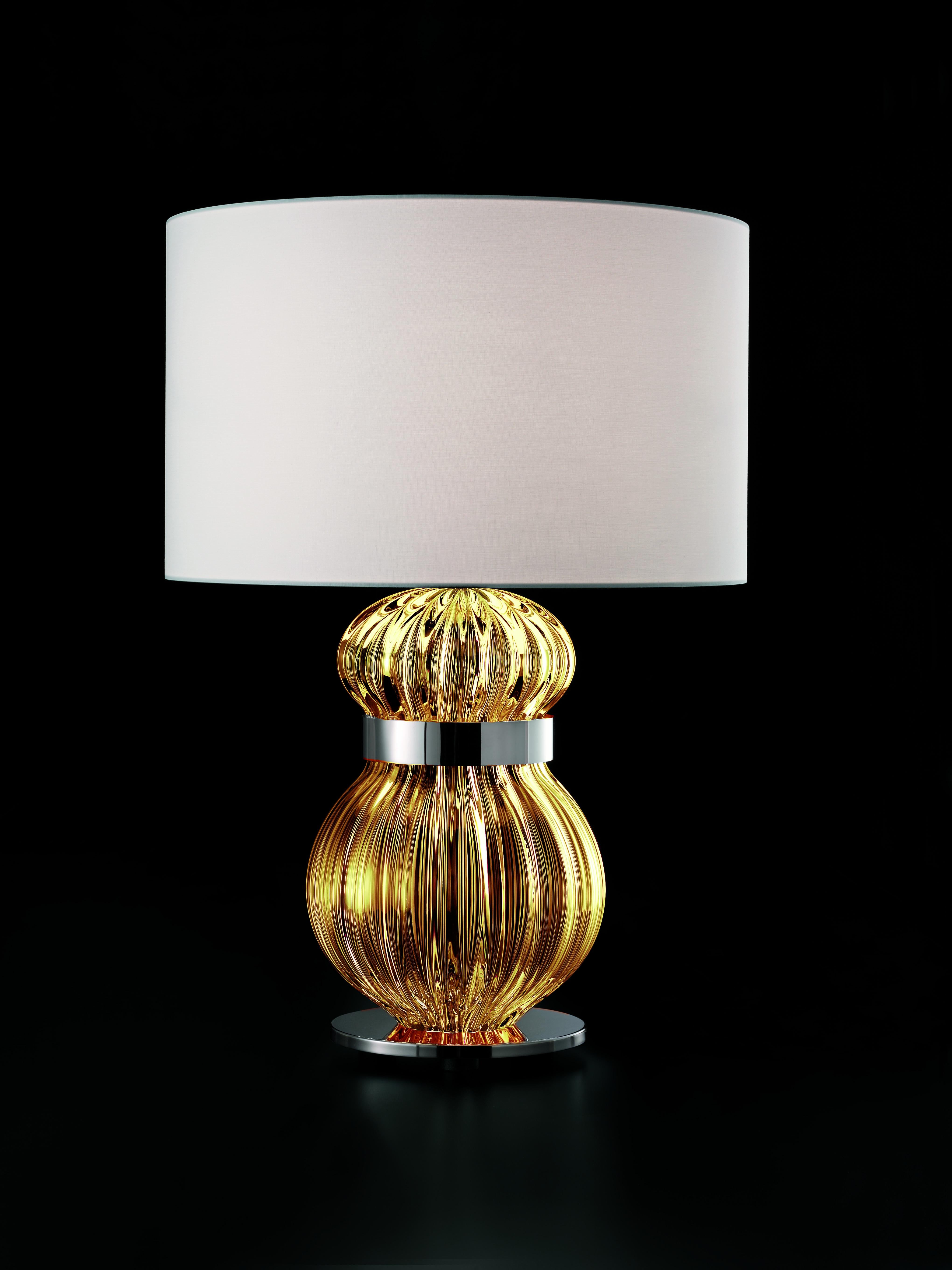 Orange (Caramel_CA) Medina 5686 Table Lamp in Glass with White Shade by, Barovier&Toso 2