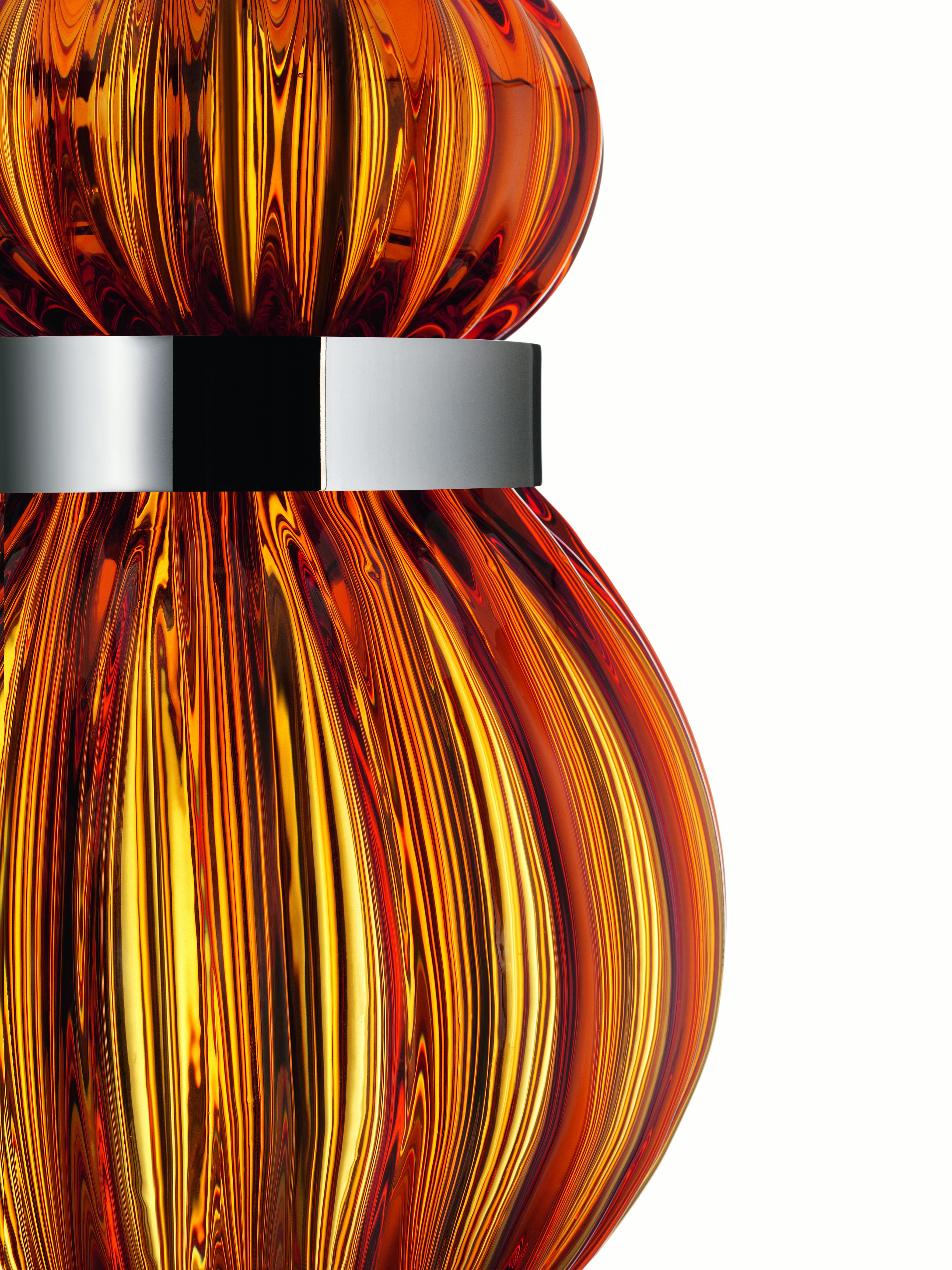 Orange (Caramel_CA) Medina 5683 Wall Sconce in Glass with Brown Shade by, Barovier&Toso 5