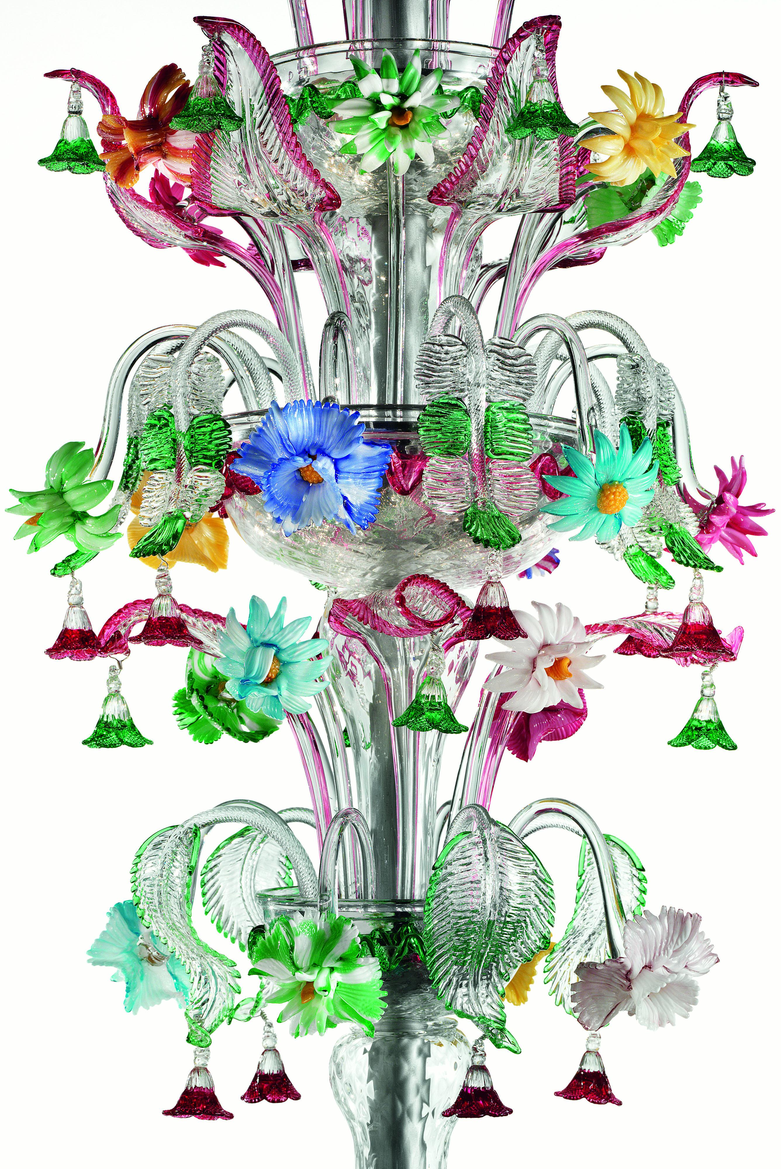 Multi (Polychrome_PC) 4607 36 Chandelier in Crystal Glass, by Barovier&Toso 7