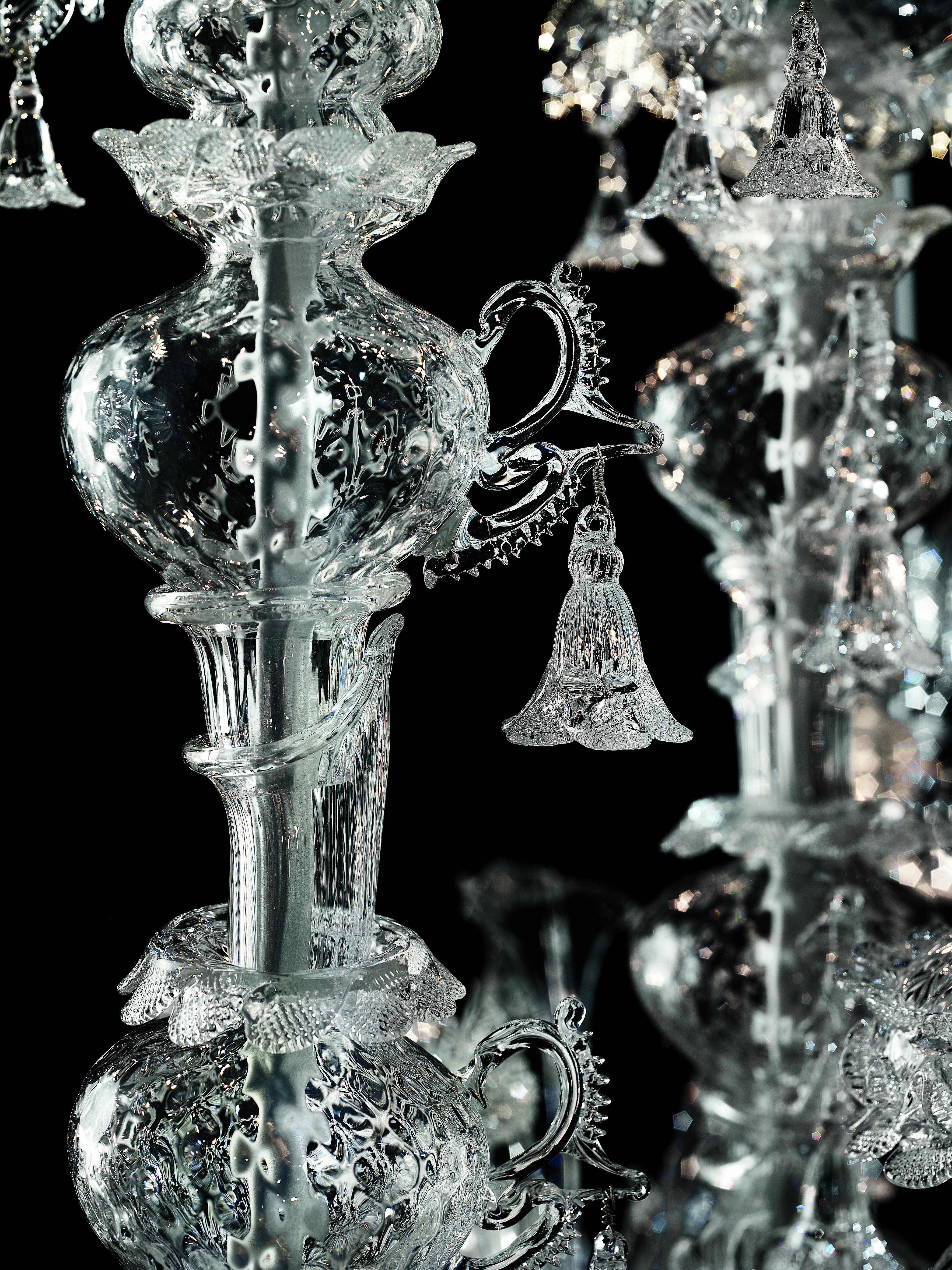 Clear (Crystal_CC) 4607 20 Chandelier in Crystal Glass, by Barovier&Toso 10