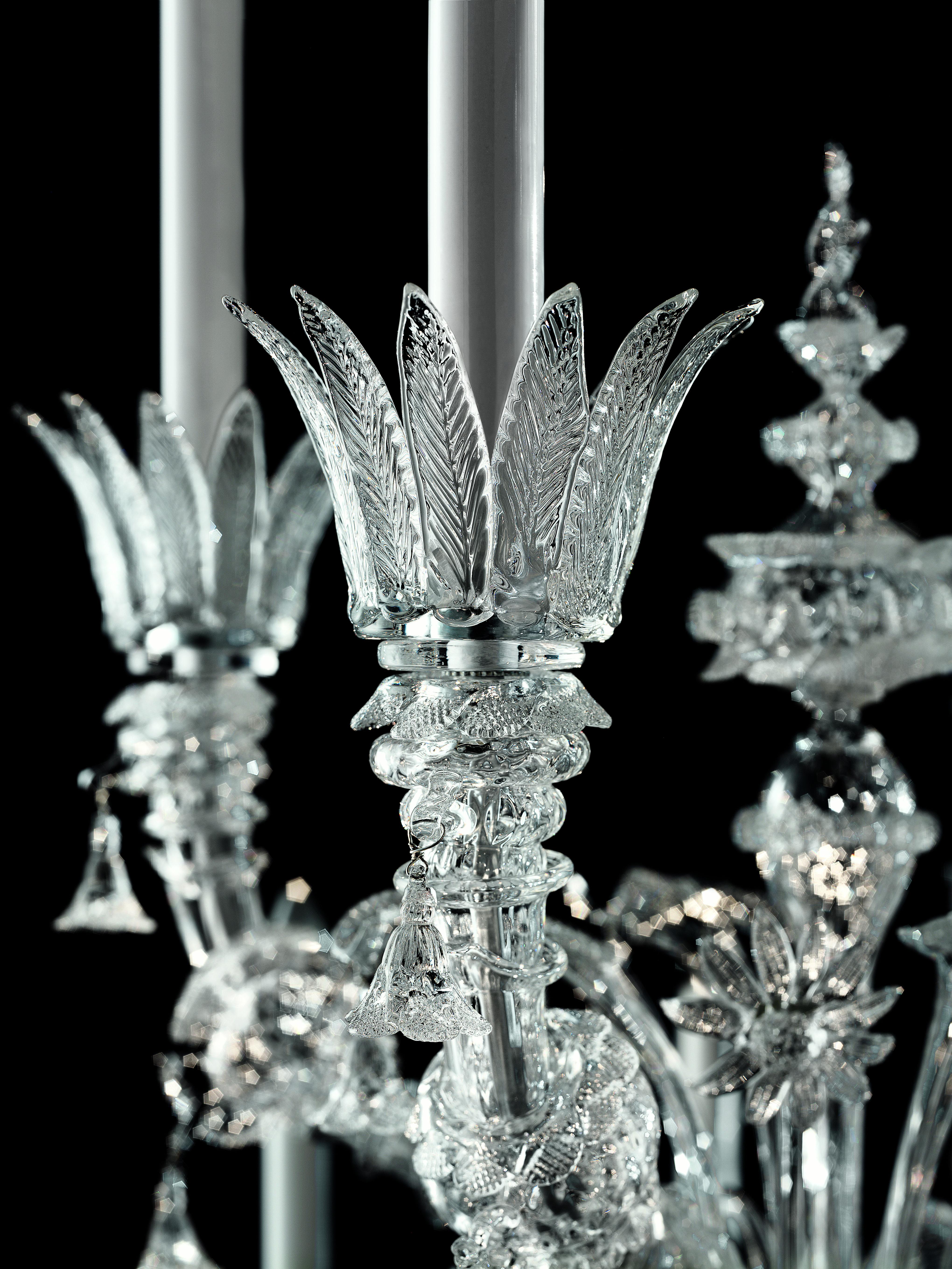 Clear (Crystal_CC) 4607 20 Chandelier in Crystal Glass, by Barovier&Toso 11