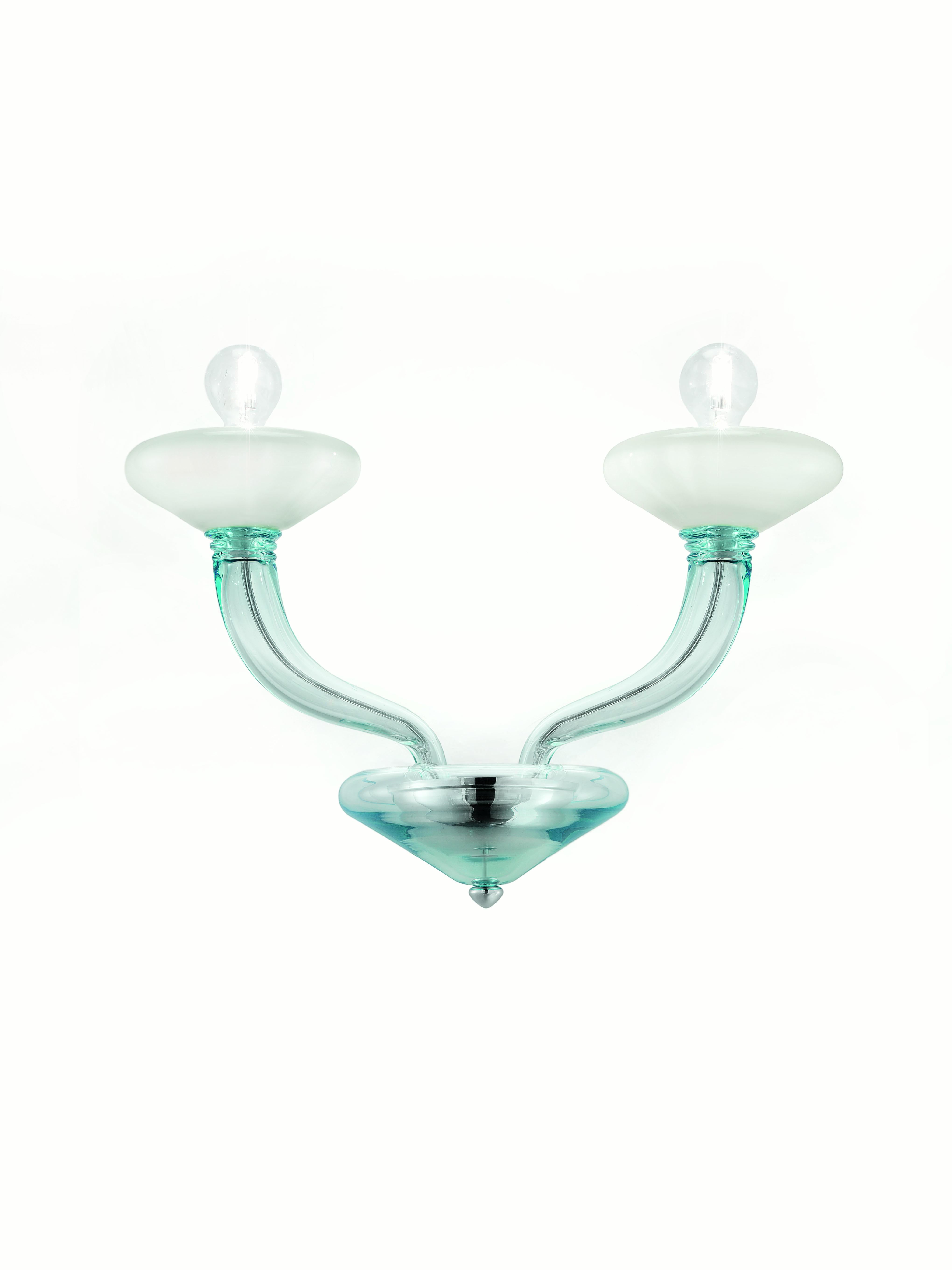 Blue (Aquamarine White_BQ) Windsor 5676 02 Wall Sconce in Glass, by Barovier&Toso 2