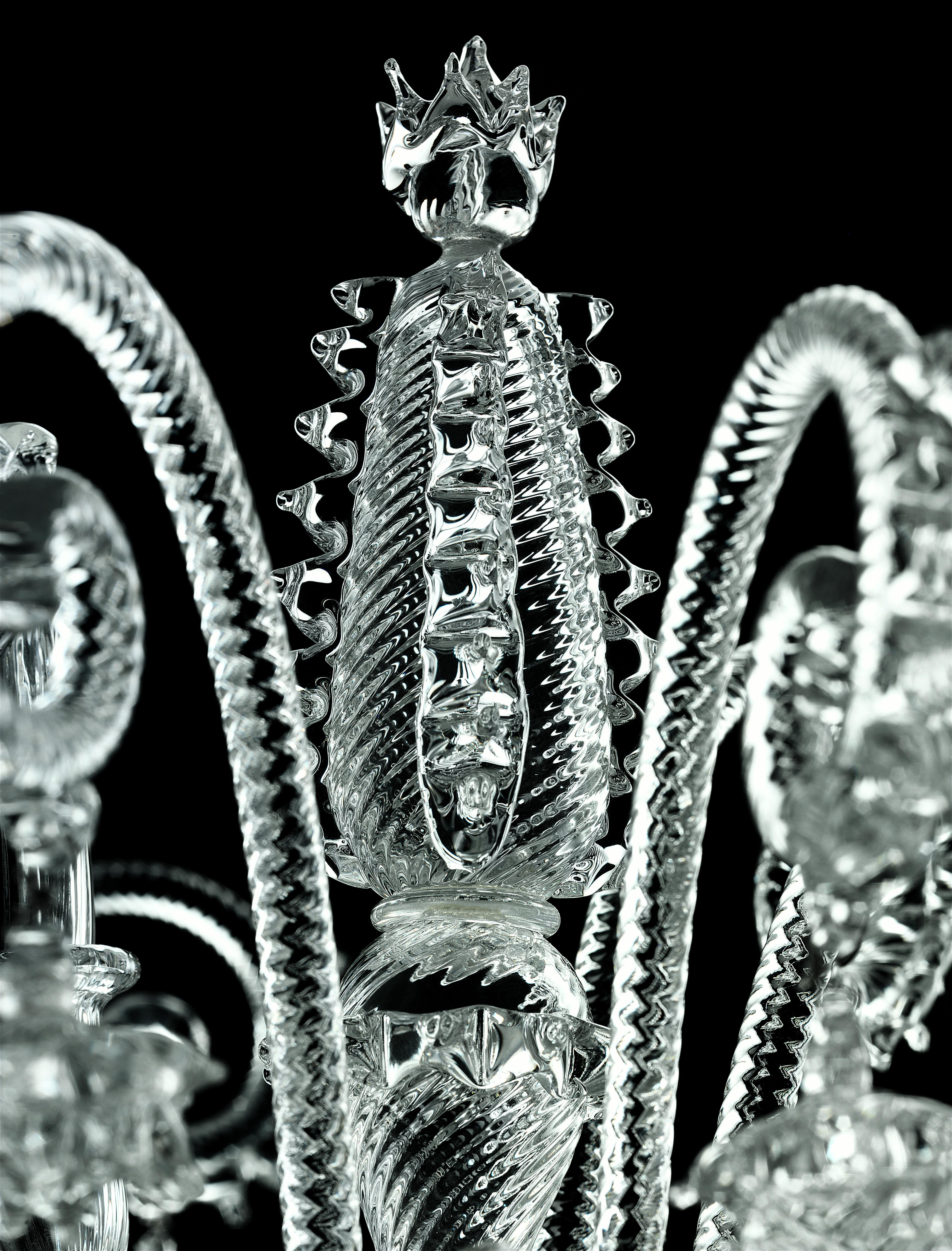 Clear (Crystal_CC) Venezia 1295 5715 12 Chandelier in Glass, by Barovier&Toso 7