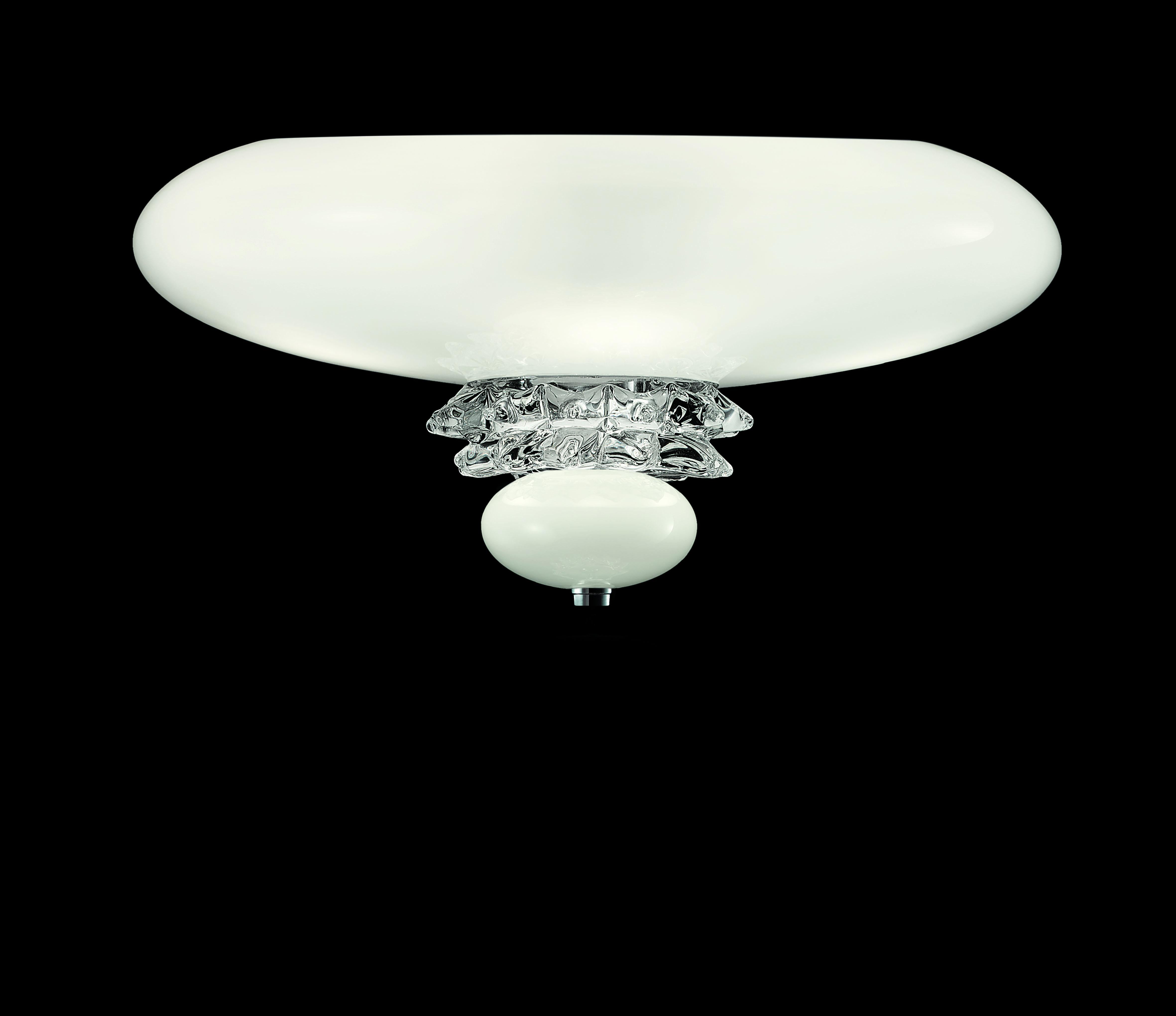White (White/White_BC) Anversa 5699 Wall Sconce in Chrome and Glass, by Barovier&Toso 2