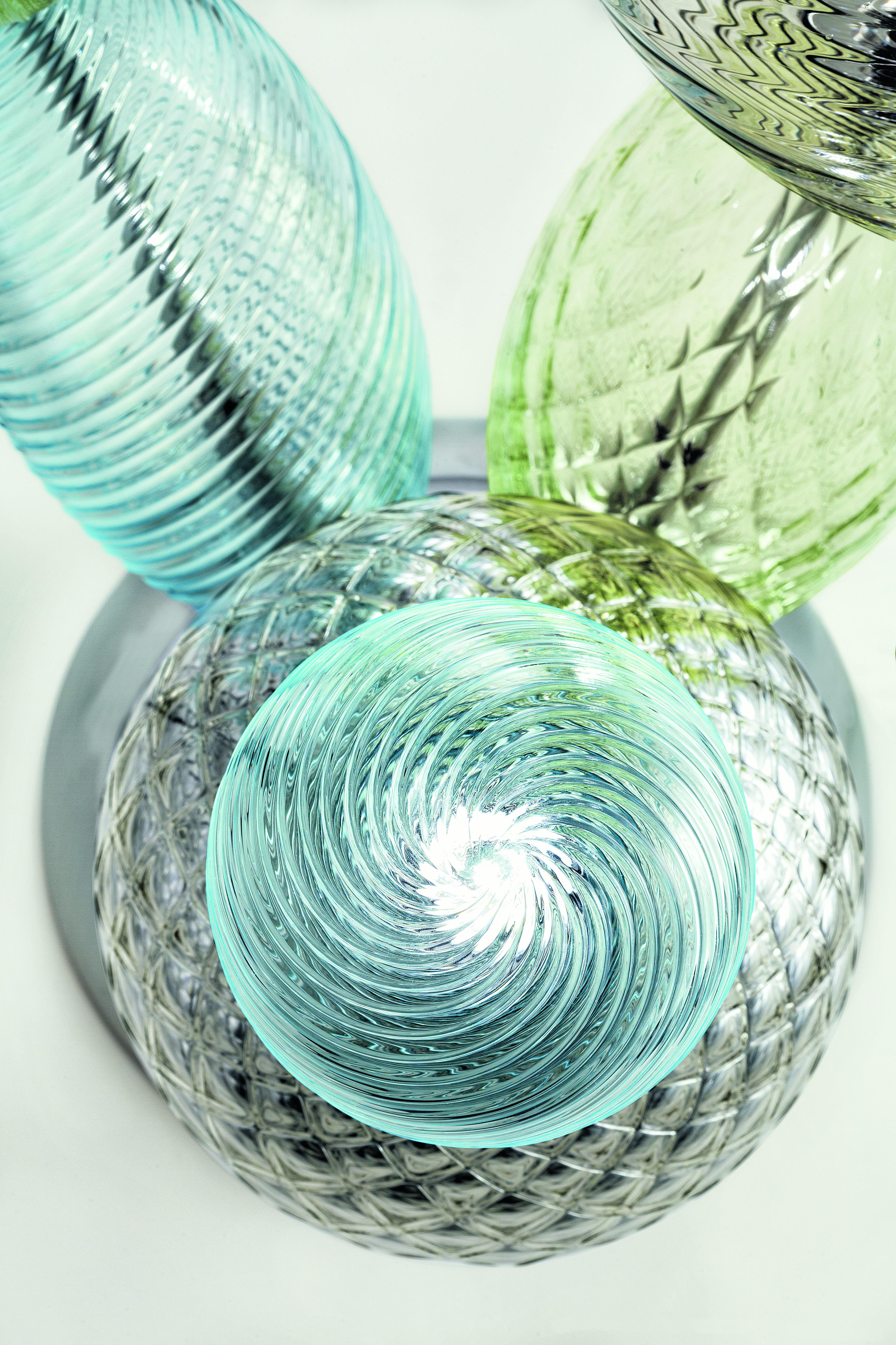 Multi (Crystal / Liquid Citron / Aquamarine / Grey / White_WZ) Perseus 7314 Table Lamp in Glass, by Marcel Wanders 3