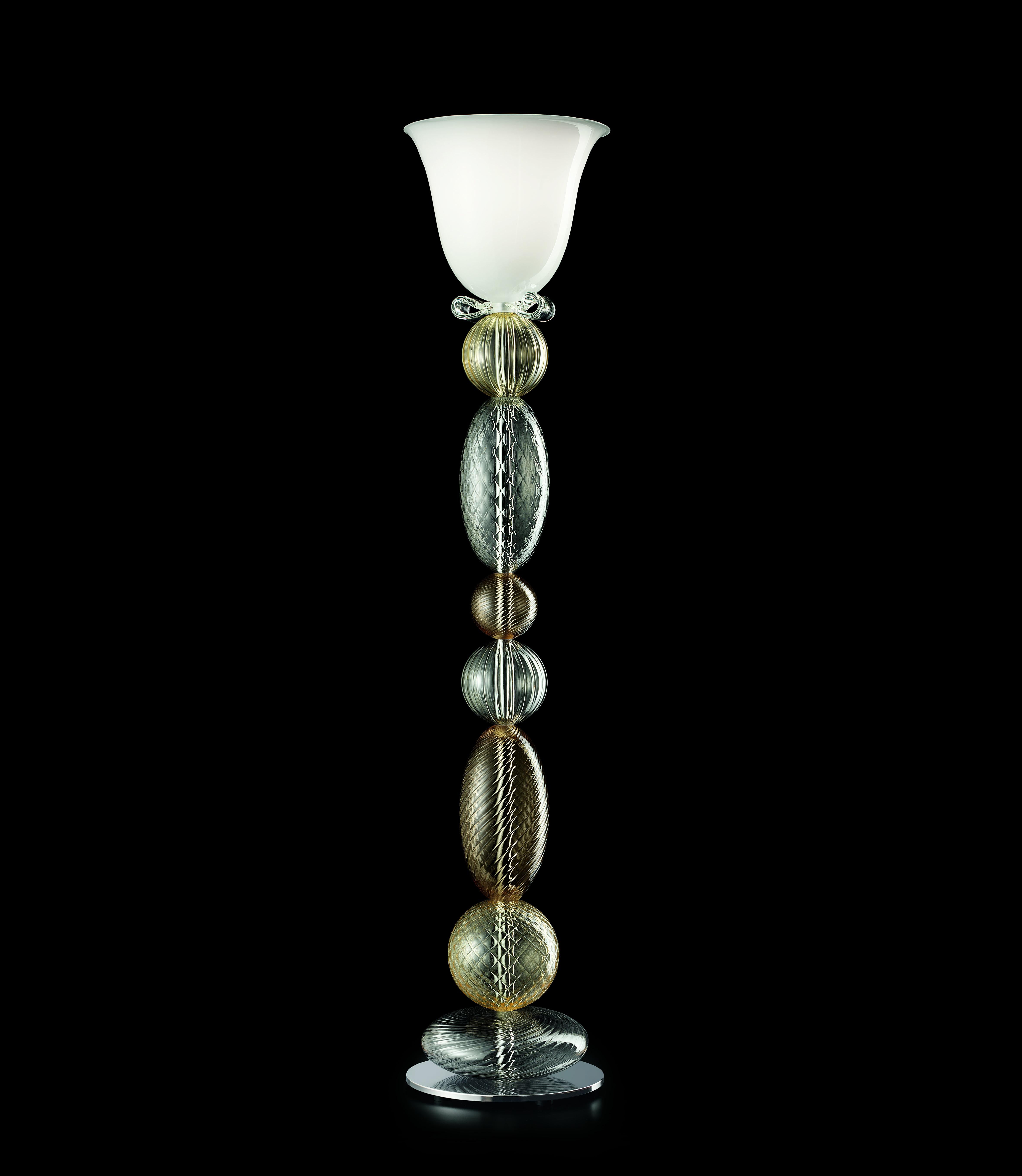 Multi (Crystal / Liquid Citron / Aquamarine / Grey / White_WZ) Perseus 7313 Floor Lamp in Glass, by Marcel Wanders 3