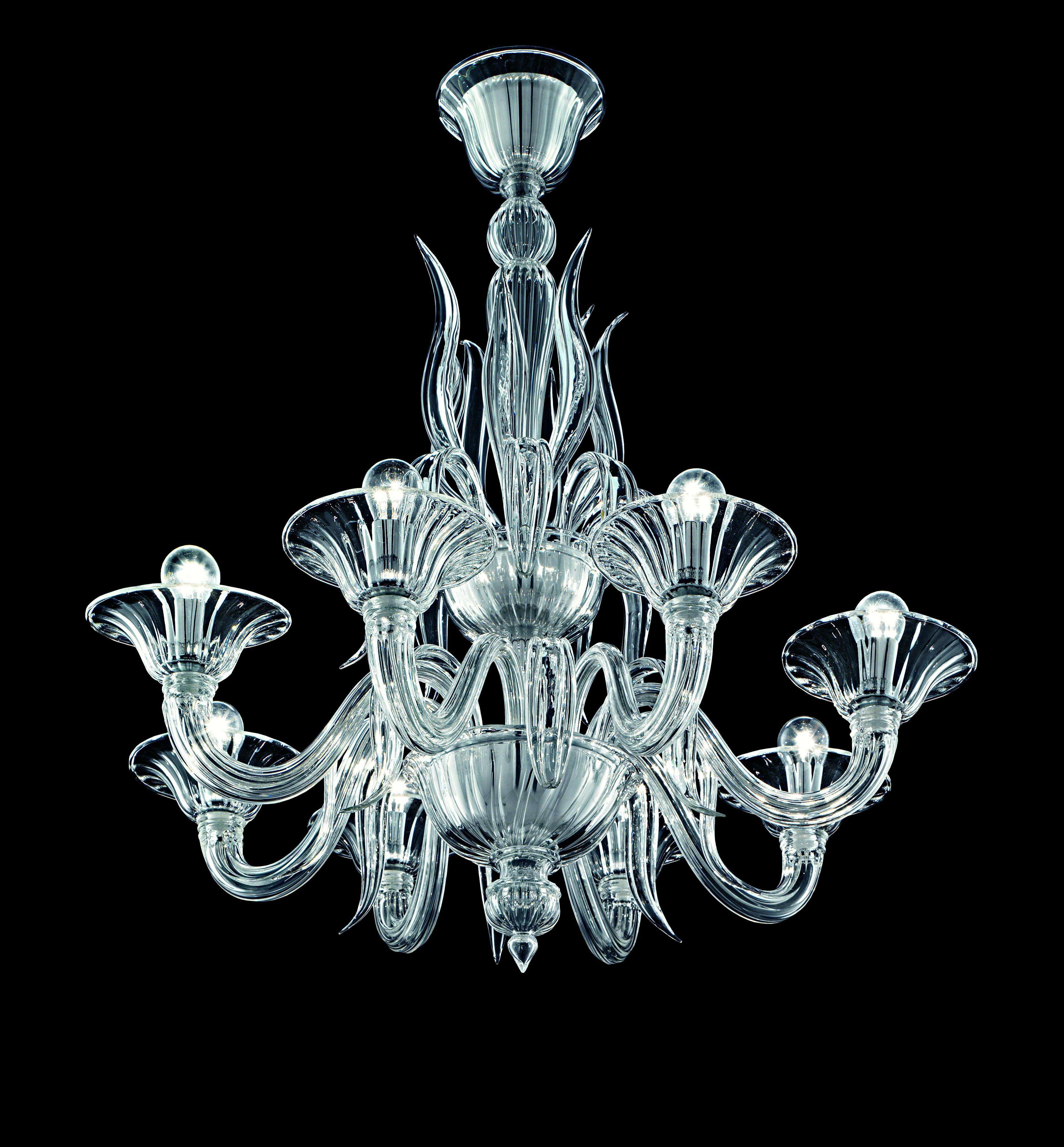 Clear (Crystal_CC) Fauve 5306 08 Chandelier in Glass, by Barovier&Toso 2