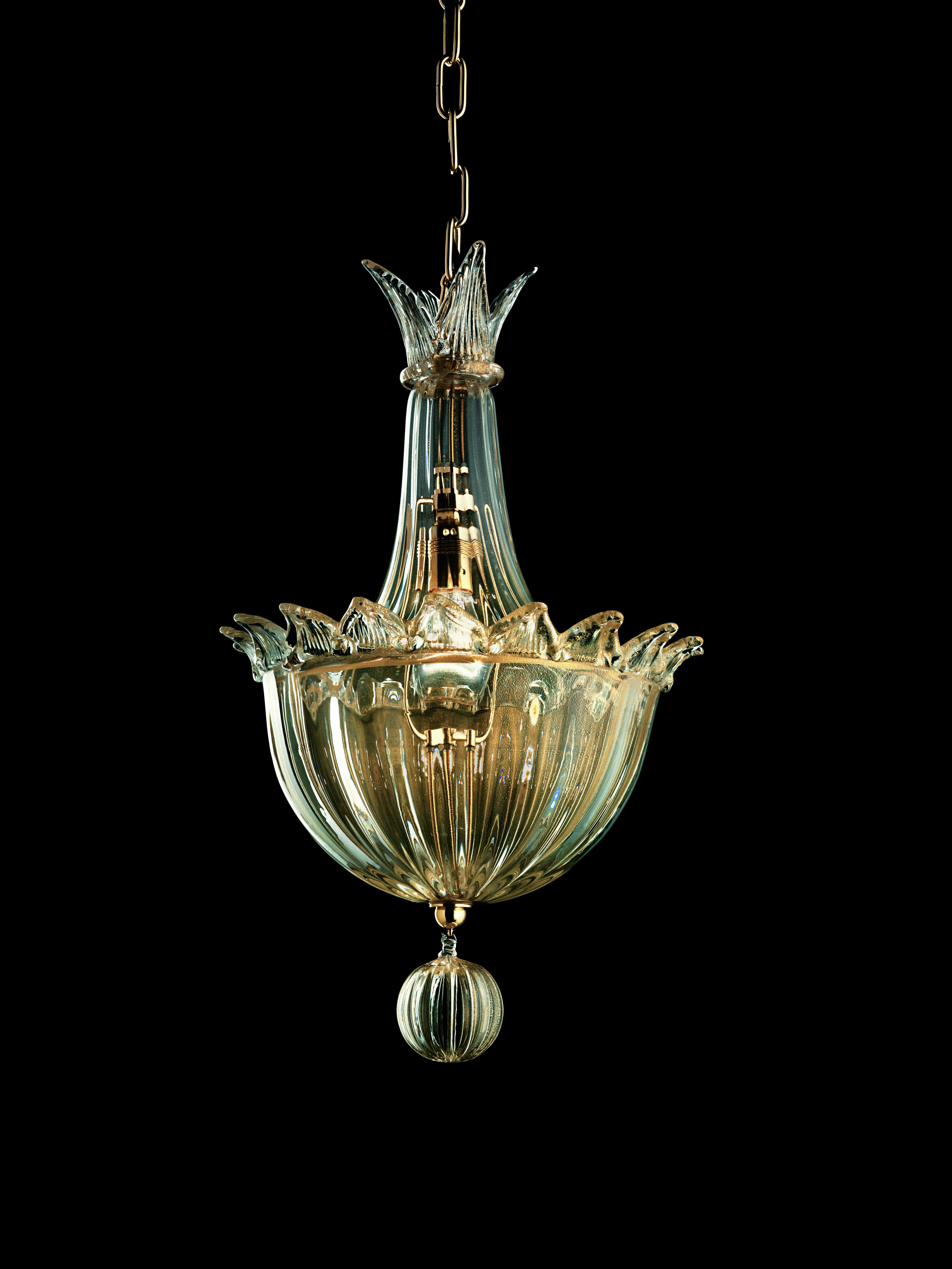 Hängeleuchte 4428 von Fanali Veneziani aus Glas, von Barovier&Toso,Gold (Gold_OO) 2