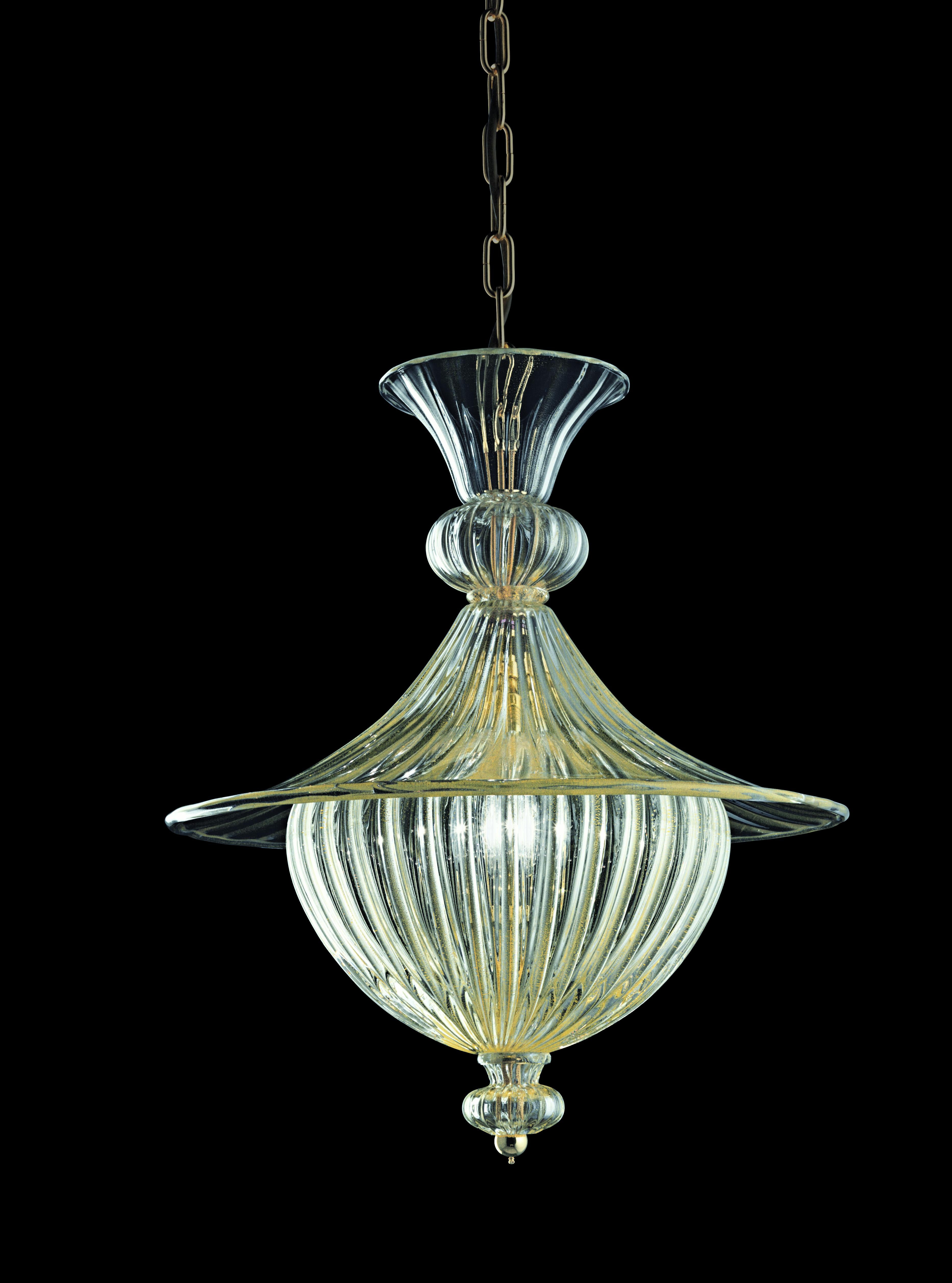 Gold (Gold_OO) Fanali Veneziani 5381 Suspension Lamp in Glass, by Barovier & Toso 2