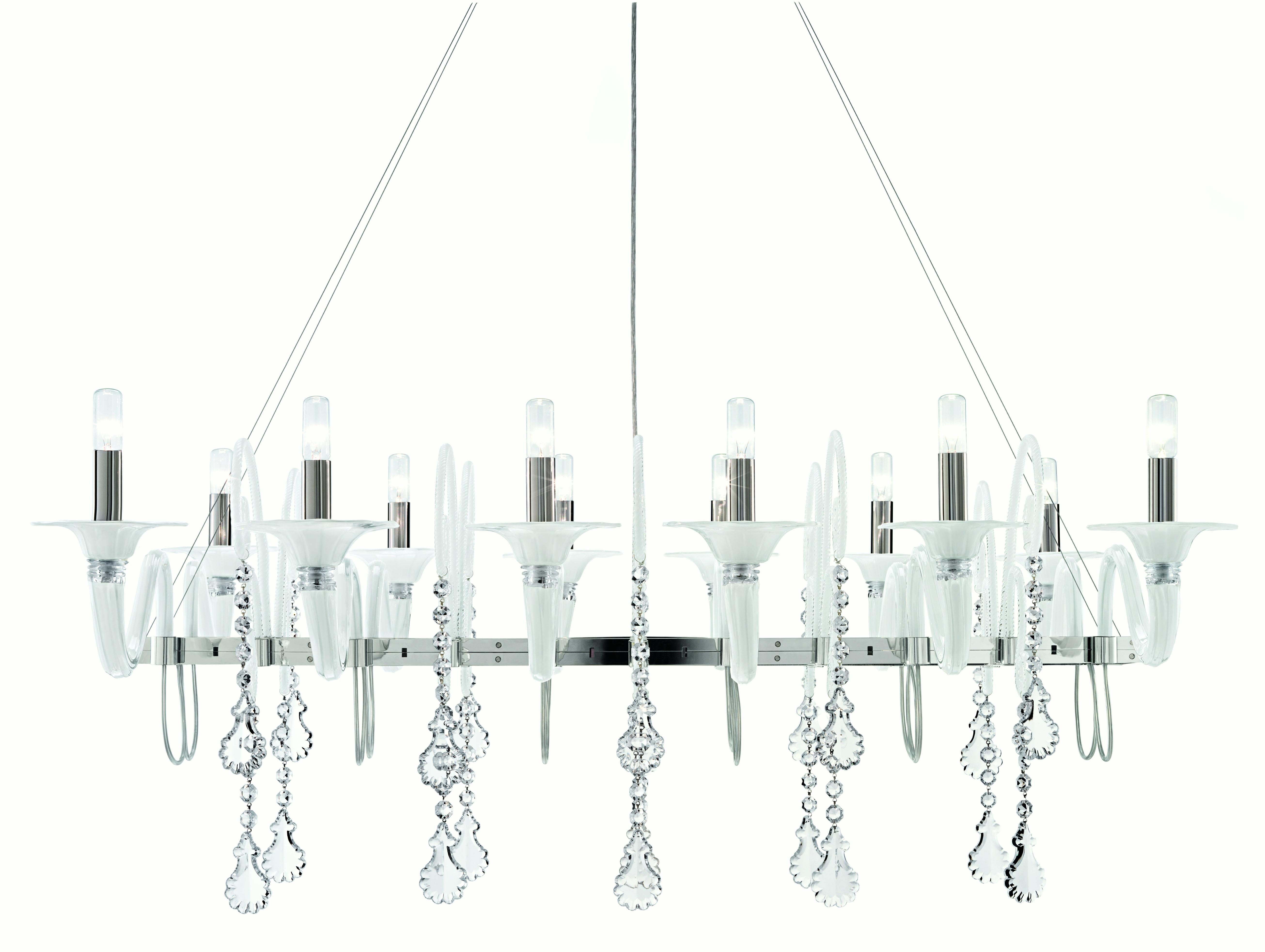White (White_BB) Mood Taif 7023 Chandelier in Glass, by Franco Raggi 2