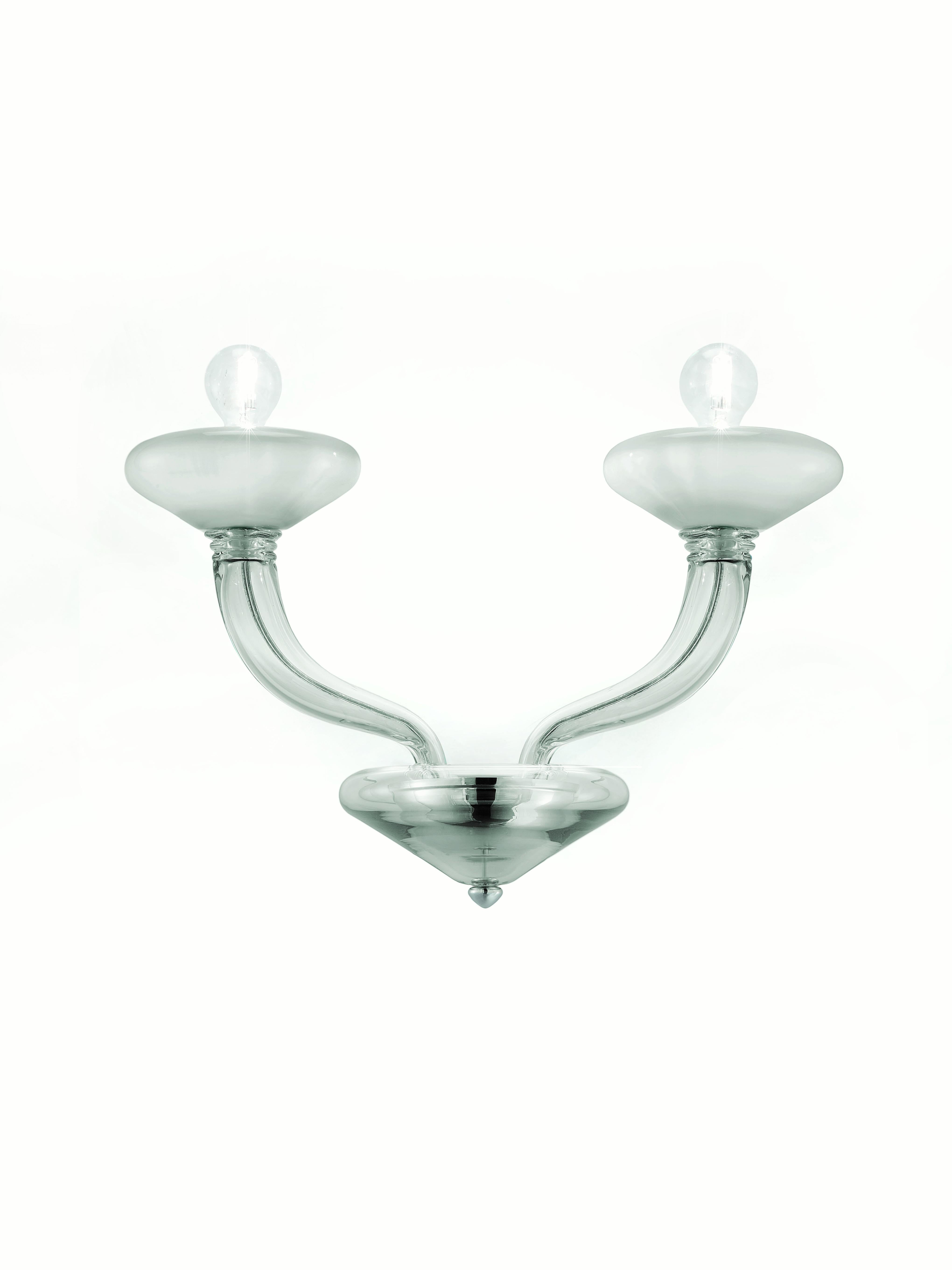 Gray (Grey White_IN) Windsor 5676 02 Wall Sconce in Glass, by Barovier&Toso 2