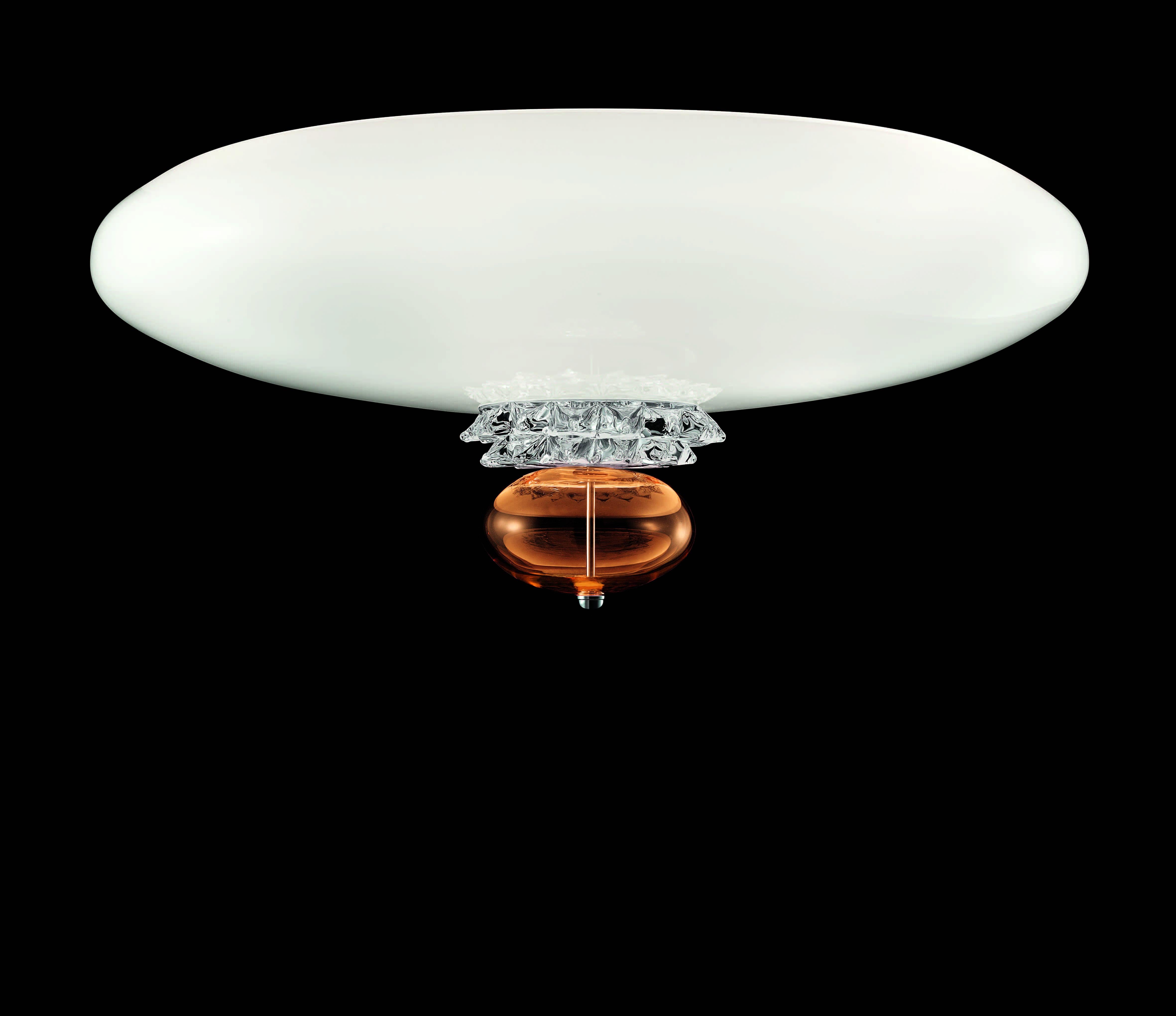 Orange (Caramel/White_AY) Anversa 5698 Ceiling Lamp in Chrome and Glass, by Barovier&Toso 2