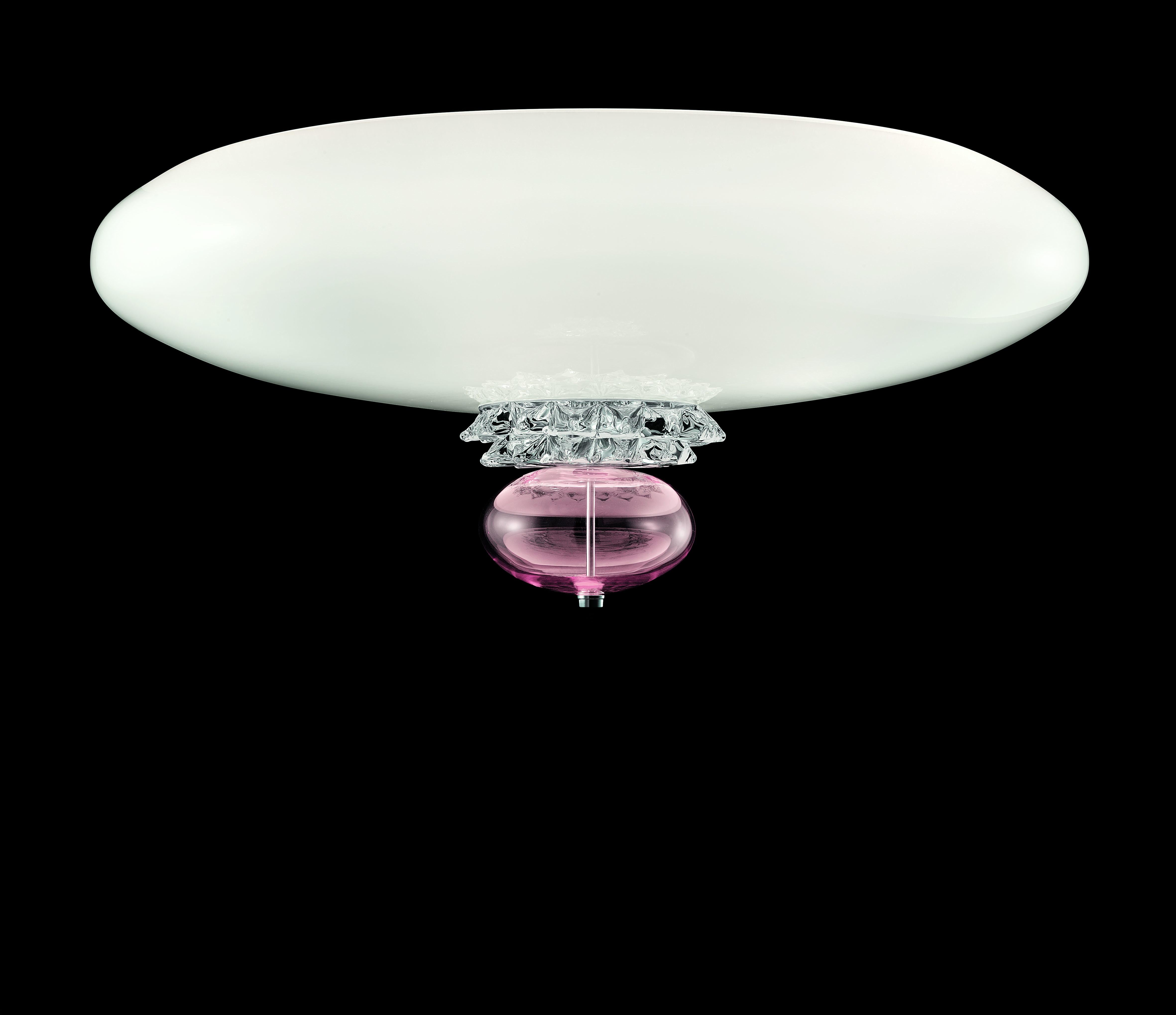 Pink (Light Pink/White_RC) Anversa 5698 Ceiling Lamp in Chrome and Glass, by Barovier&Toso 3